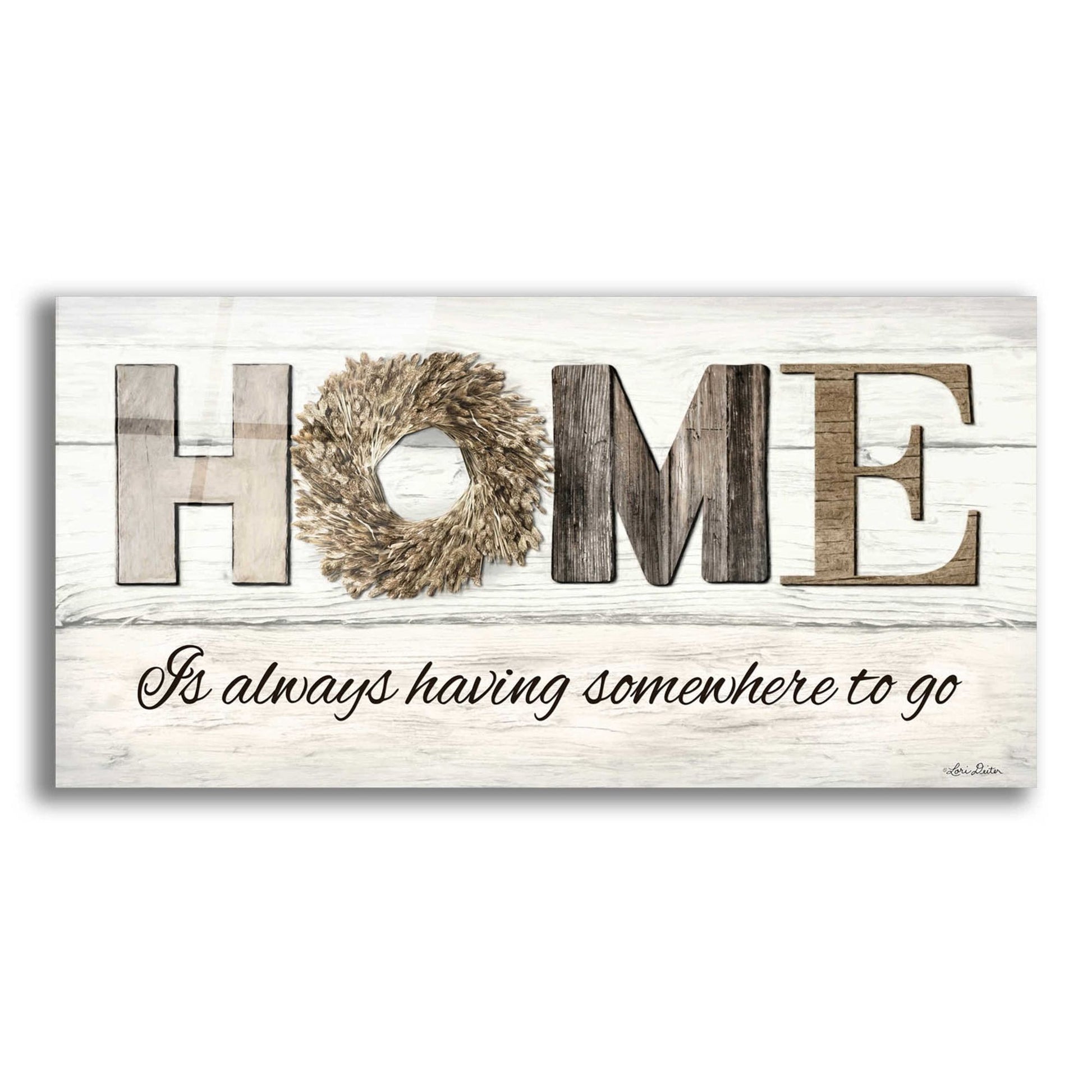 Epic Art 'Home is Always Having Somewhere to Go' by Lori Deiter Acrylic Glass Wall Art,2:1