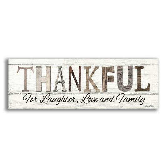 Epic Art 'Thankful for Laughter, Love and Family' by Lori Deiter Acrylic Glass Wall Art,3:1