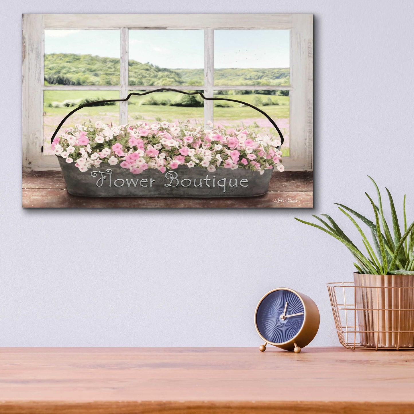 Epic Art 'Flower Boutique' by Lori Deiter Acrylic Glass Wall Art,16x12