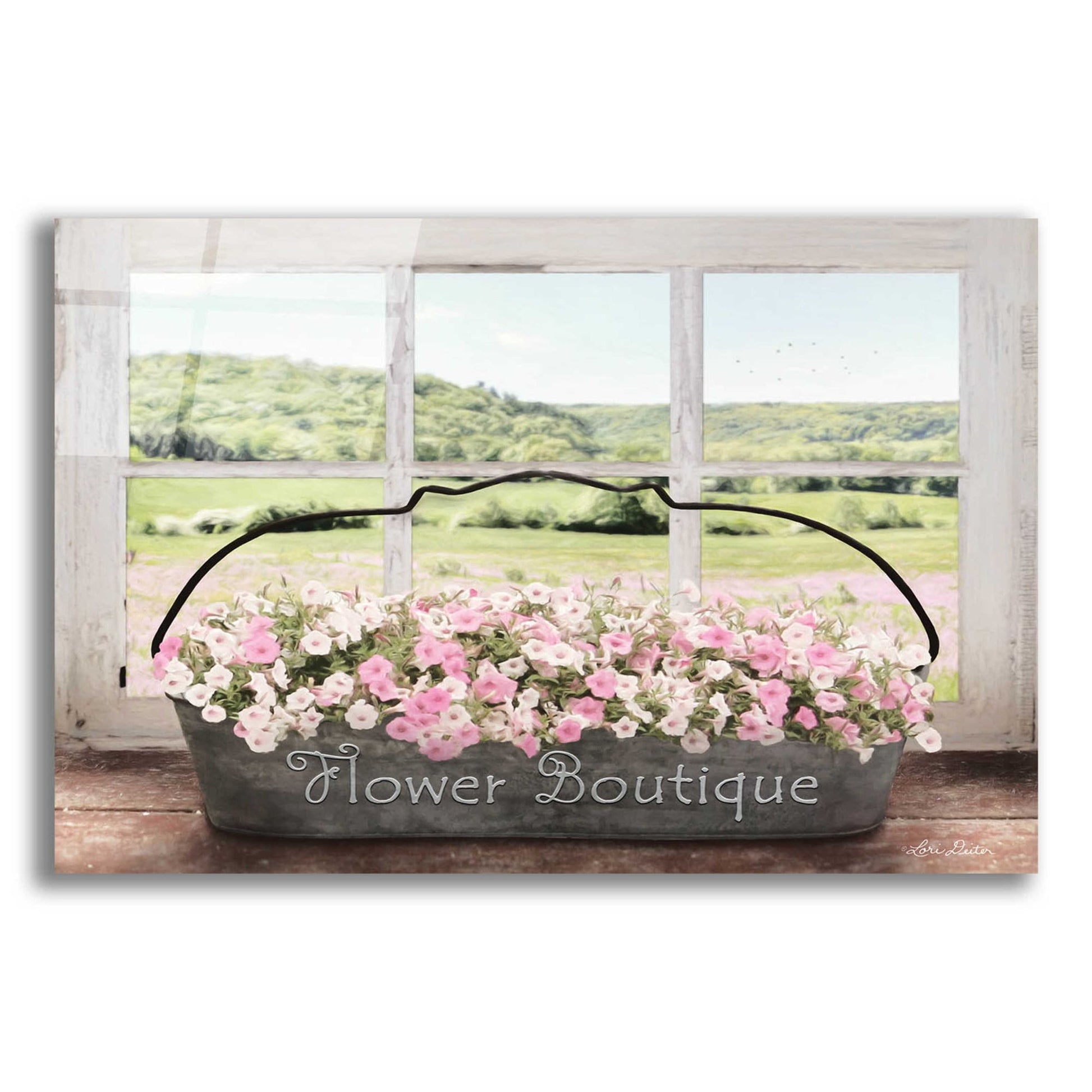 Epic Art 'Flower Boutique' by Lori Deiter Acrylic Glass Wall Art,24x16