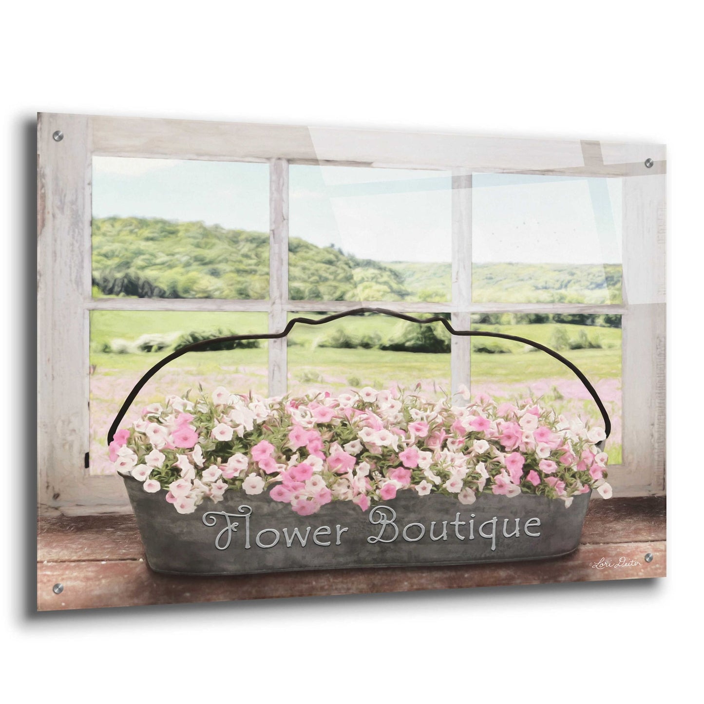 Epic Art 'Flower Boutique' by Lori Deiter Acrylic Glass Wall Art,36x24