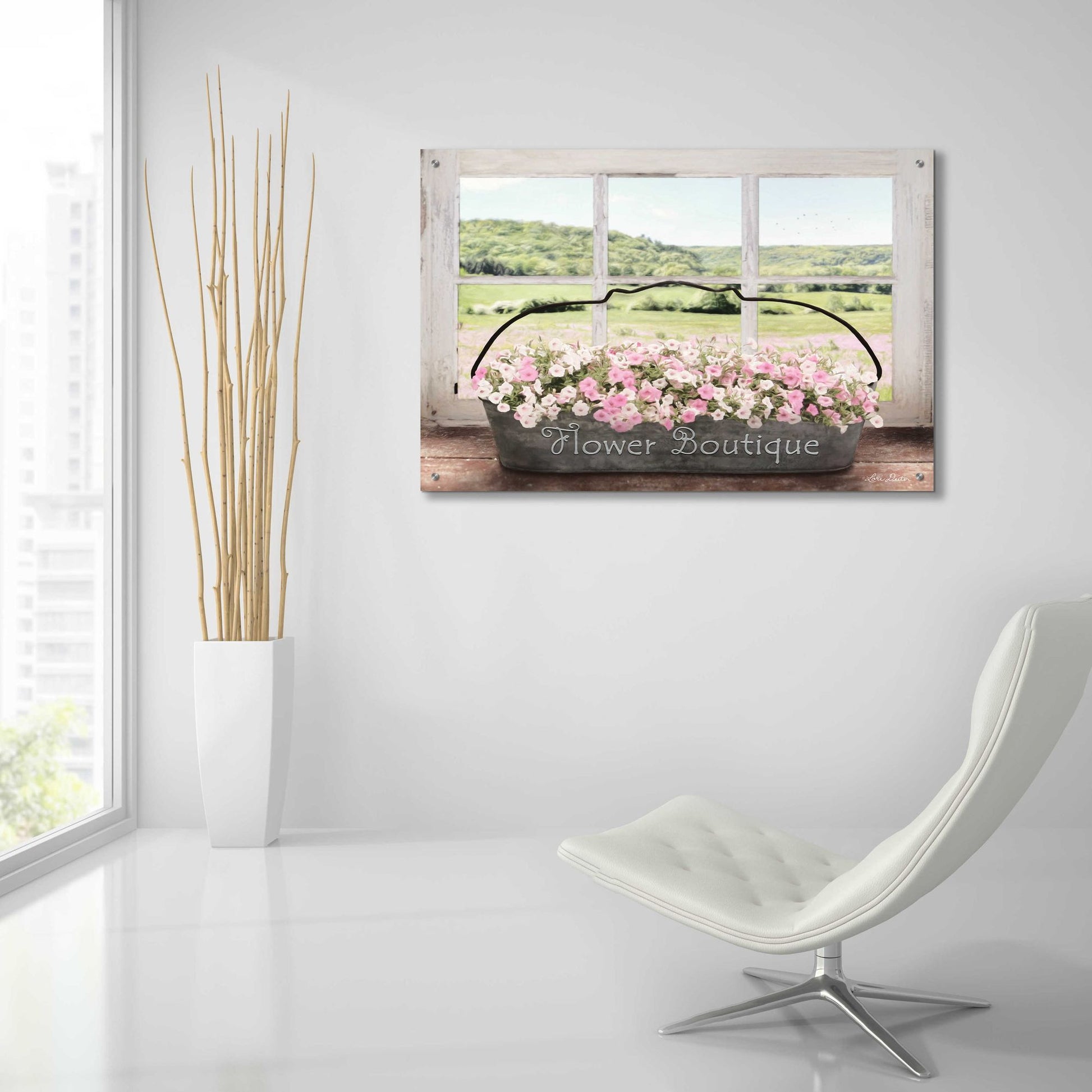 Epic Art 'Flower Boutique' by Lori Deiter Acrylic Glass Wall Art,36x24