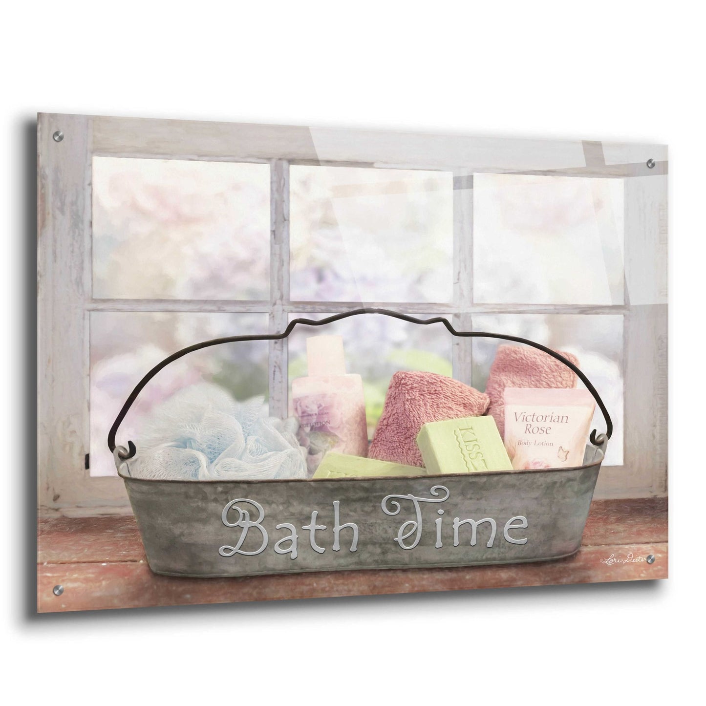 Epic Art 'Bath Time' by Lori Deiter Acrylic Glass Wall Art,36x24