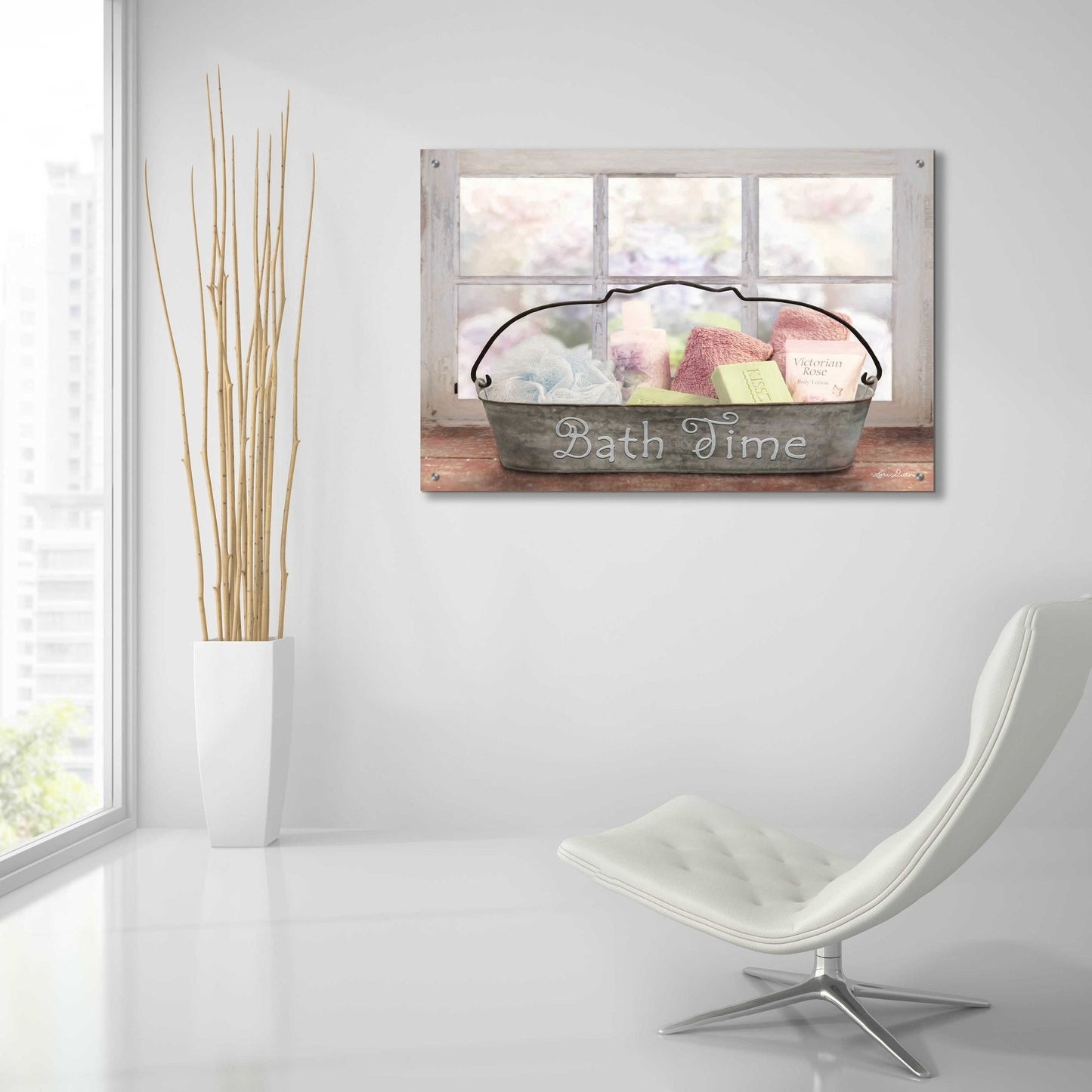 Epic Art 'Bath Time' by Lori Deiter Acrylic Glass Wall Art,36x24