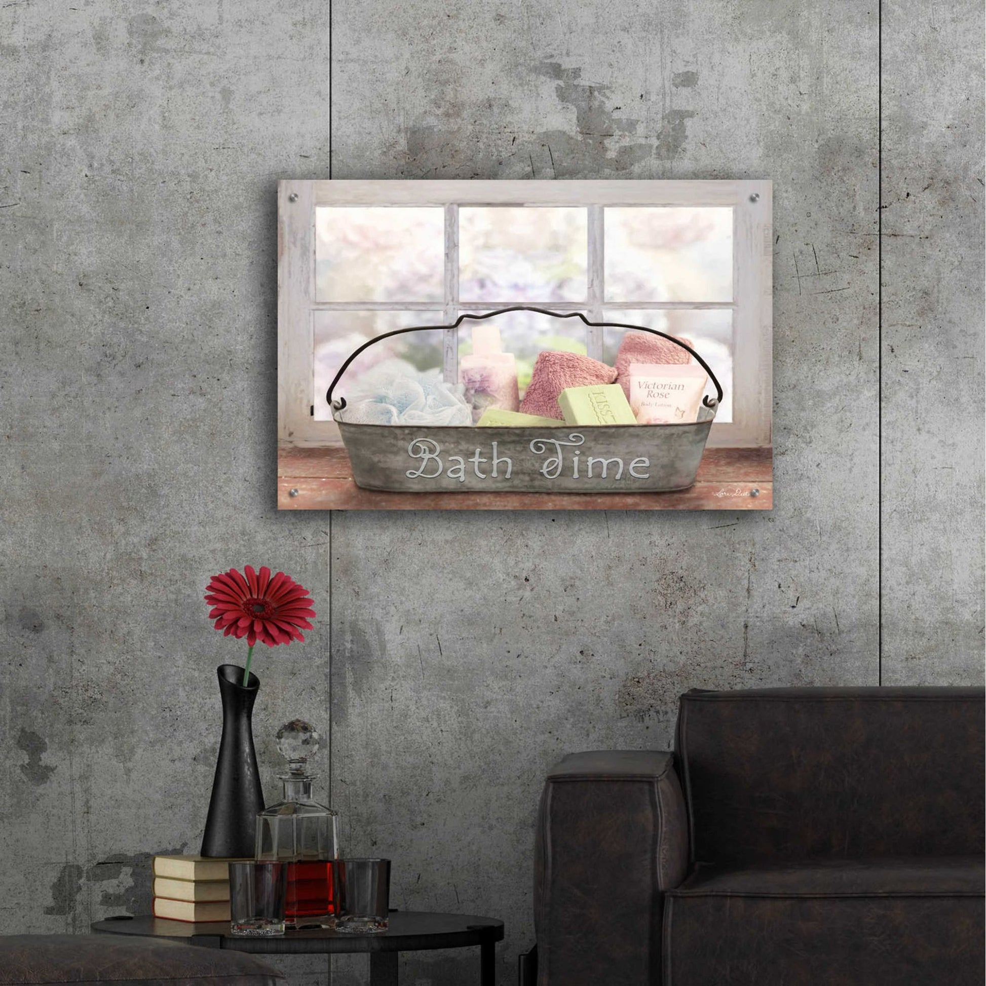 Epic Art 'Bath Time' by Lori Deiter Acrylic Glass Wall Art,36x24