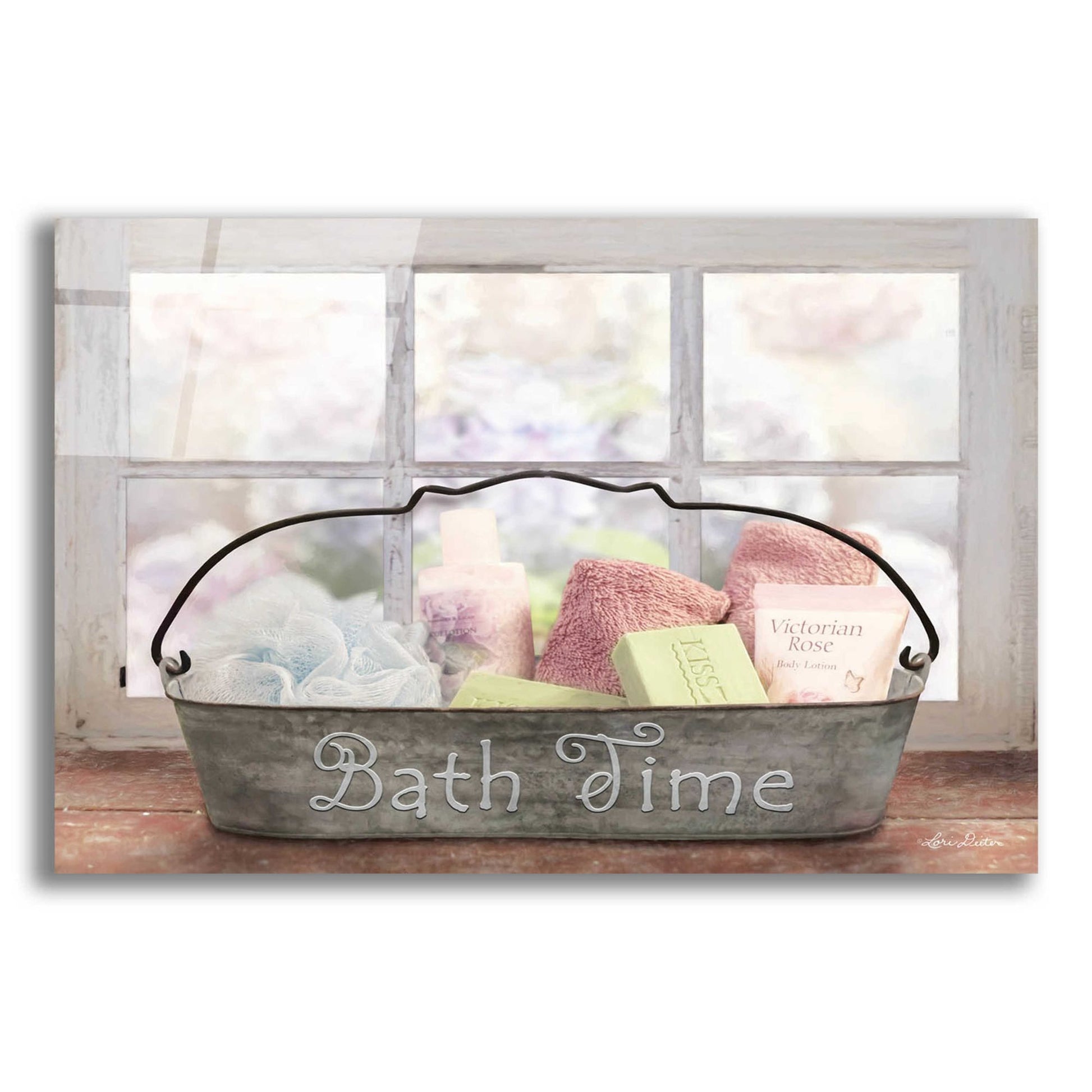 Epic Art 'Bath Time' by Lori Deiter Acrylic Glass Wall Art