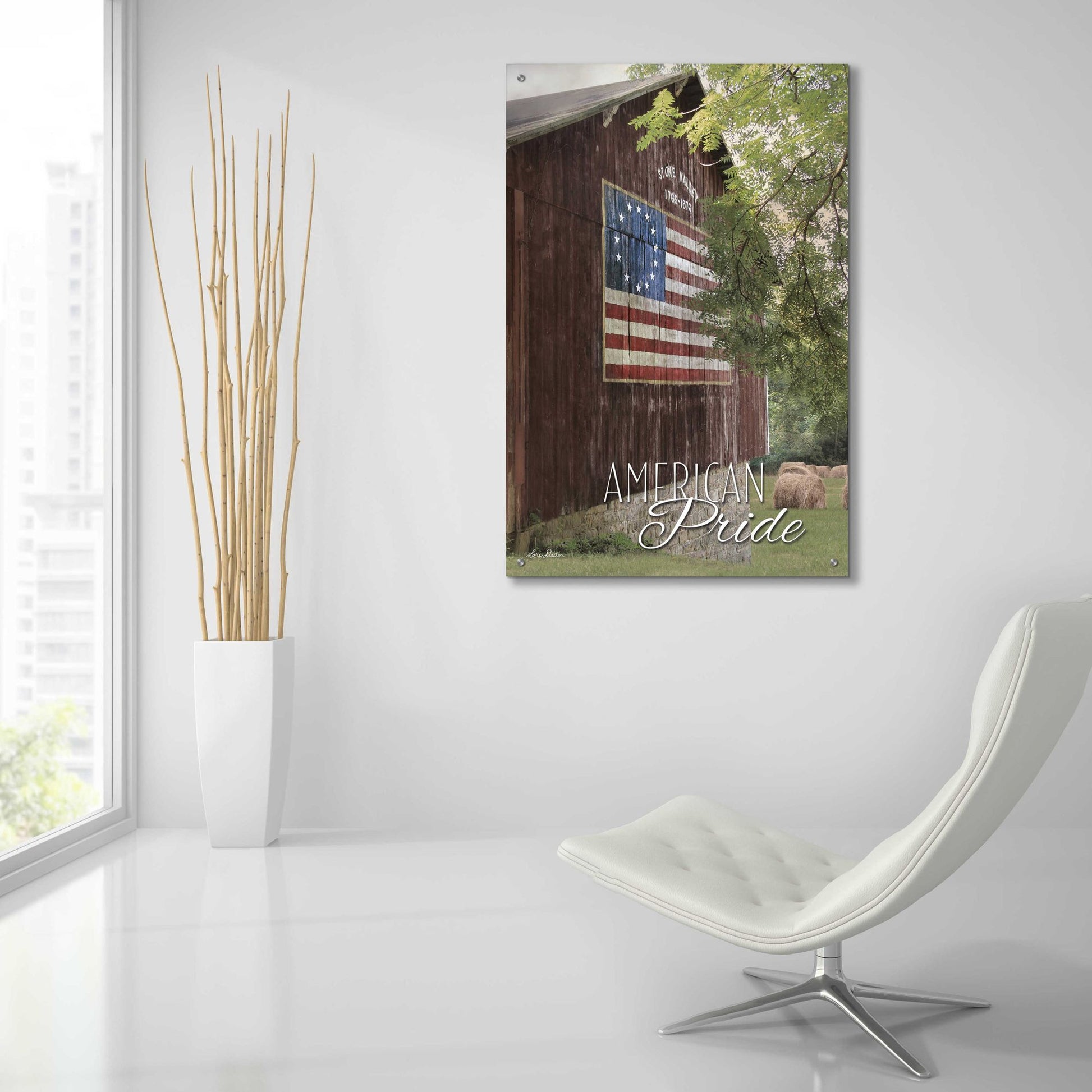 Epic Art 'American Pride' by Lori Deiter Acrylic Glass Wall Art,24x36