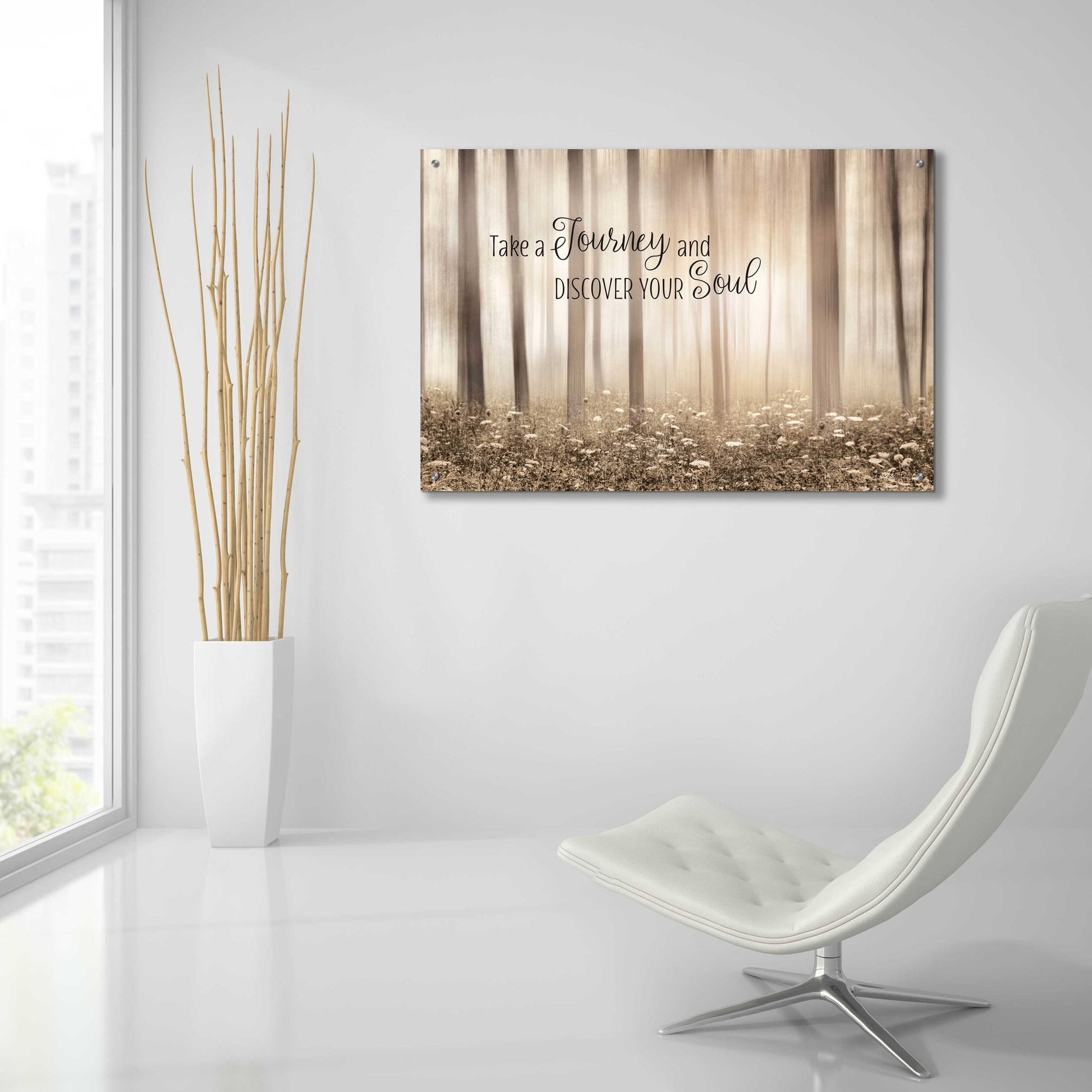 Epic Art 'Take a Journey and Discover Your Soul' by Lori Deiter Acrylic Glass Wall Art,36x24