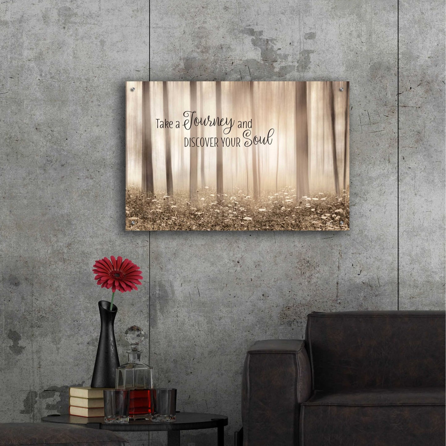 Epic Art 'Take a Journey and Discover Your Soul' by Lori Deiter Acrylic Glass Wall Art,36x24