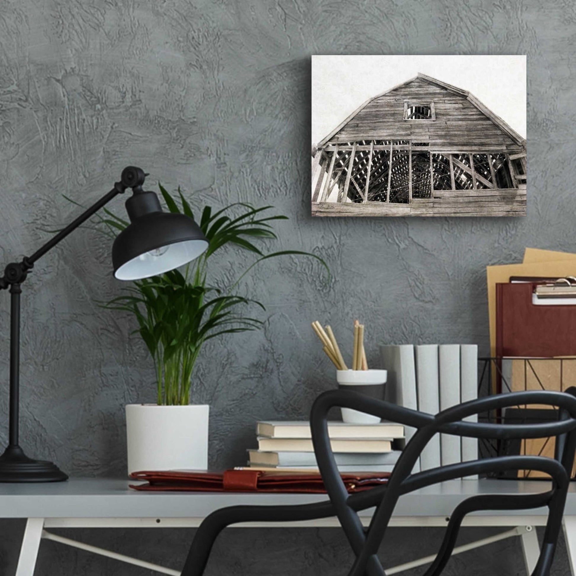 Epic Art 'Wyoming Barn' by Lori Deiter Acrylic Glass Wall Art,16x12