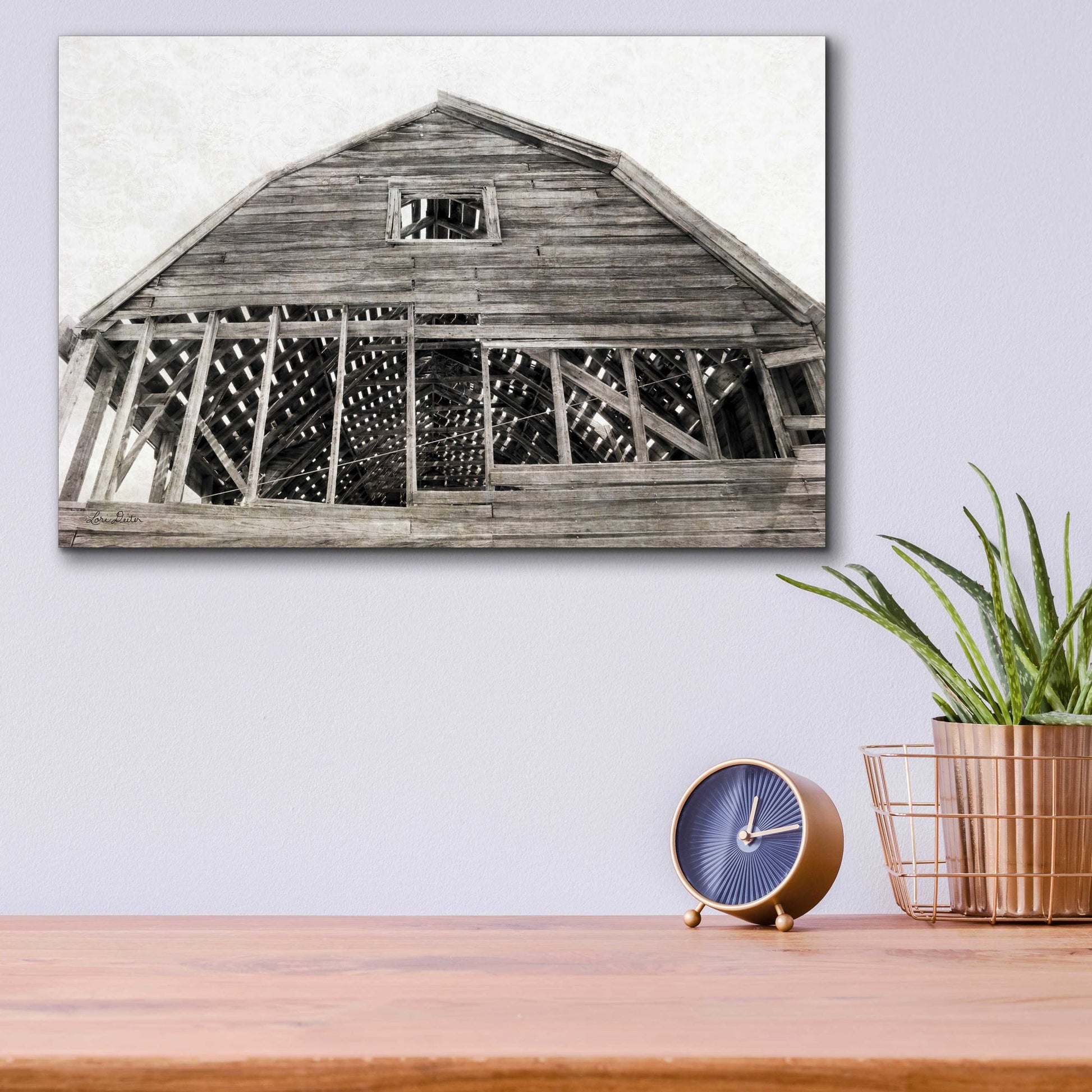 Epic Art 'Wyoming Barn' by Lori Deiter Acrylic Glass Wall Art,16x12