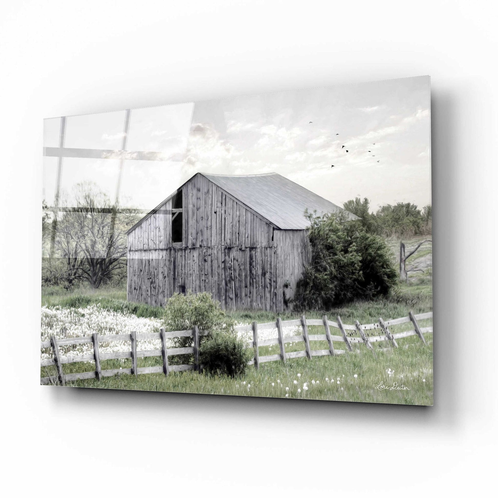 Epic Art 'Barnsville Barn' by Lori Deiter Acrylic Glass Wall Art,16x12