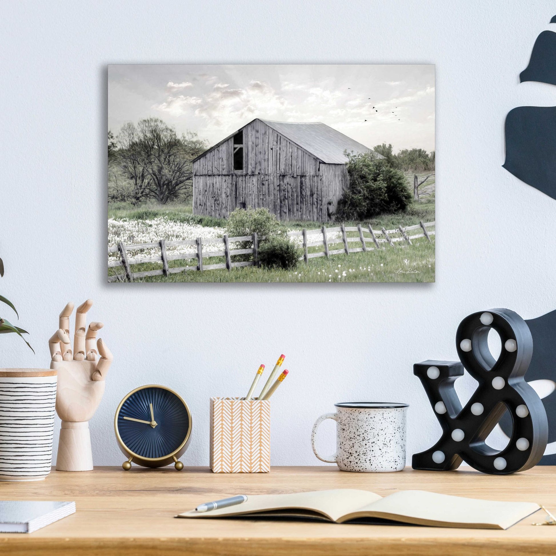 Epic Art 'Barnsville Barn' by Lori Deiter Acrylic Glass Wall Art,16x12