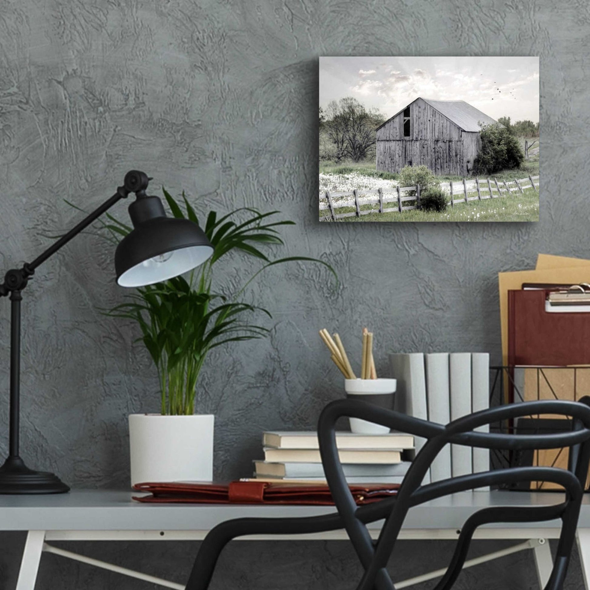 Epic Art 'Barnsville Barn' by Lori Deiter Acrylic Glass Wall Art,16x12