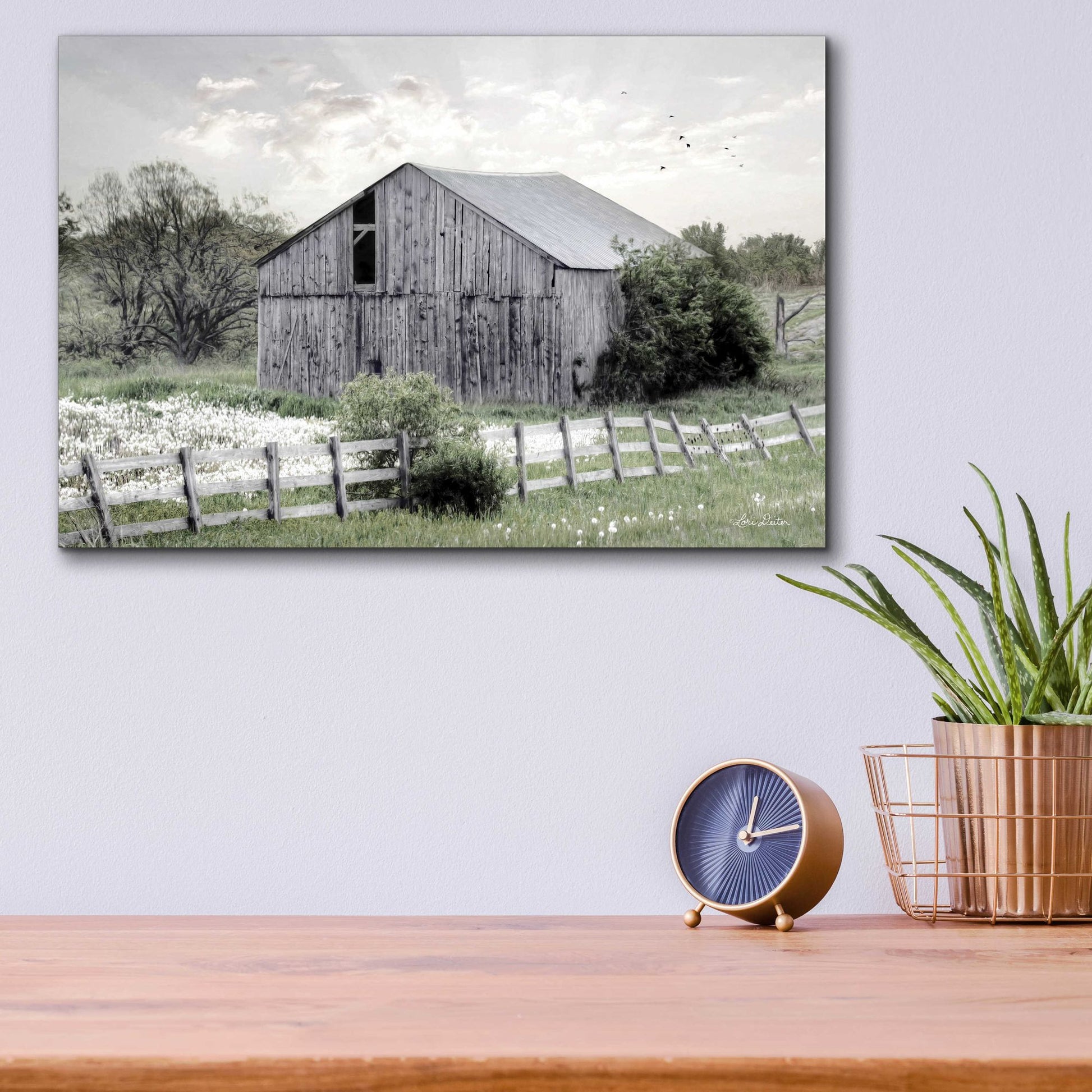 Epic Art 'Barnsville Barn' by Lori Deiter Acrylic Glass Wall Art,16x12