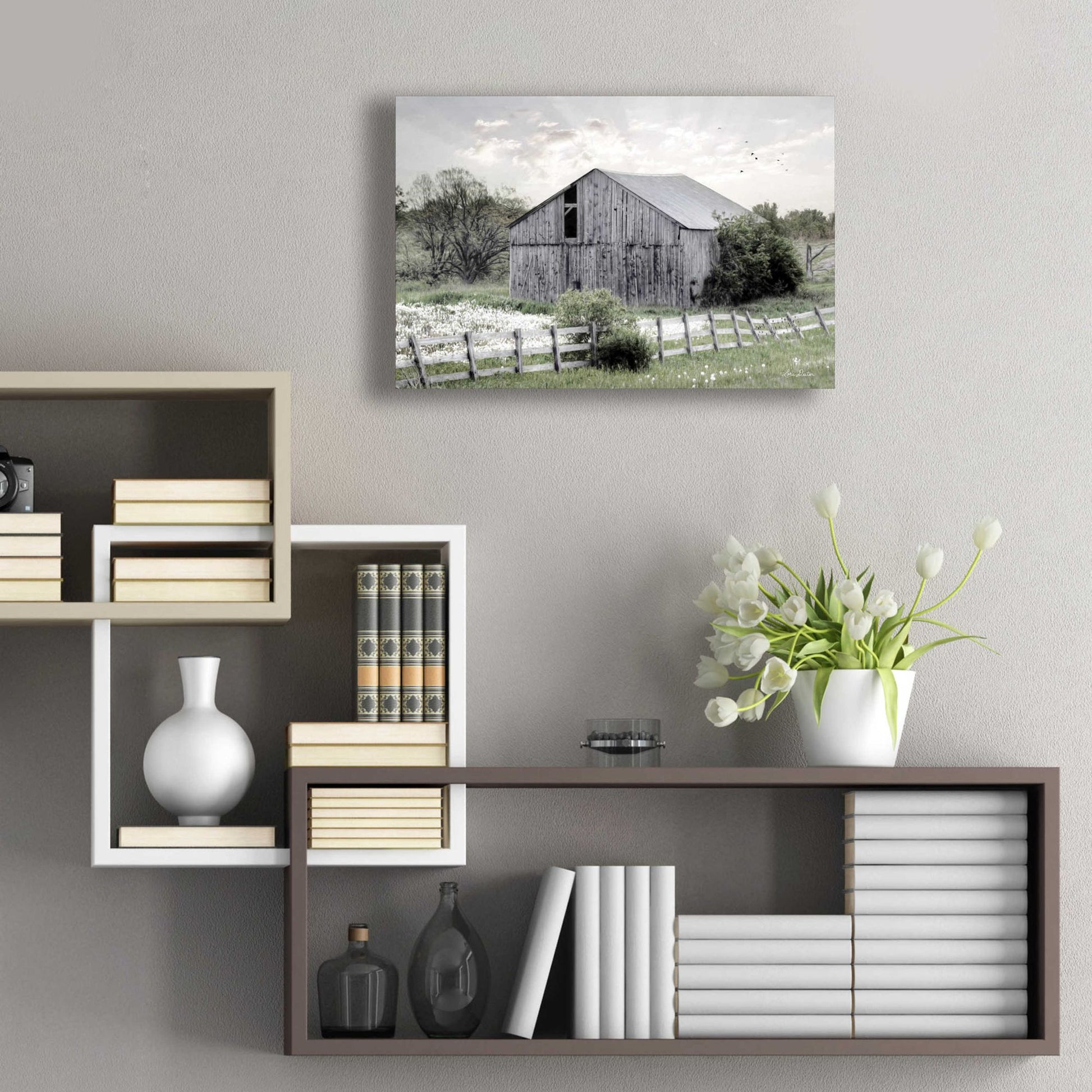 Epic Art 'Barnsville Barn' by Lori Deiter Acrylic Glass Wall Art,24x16