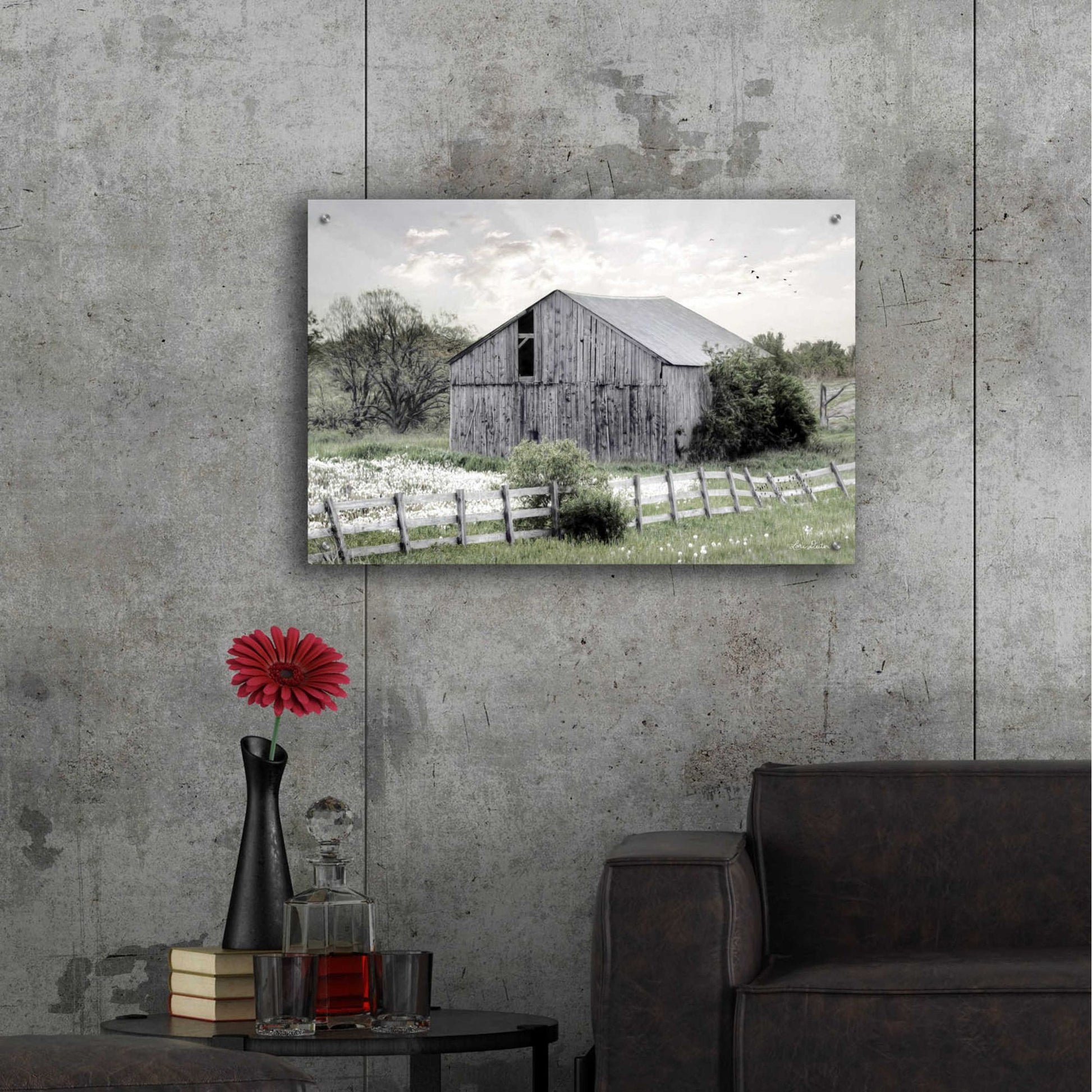 Epic Art 'Barnsville Barn' by Lori Deiter Acrylic Glass Wall Art,36x24