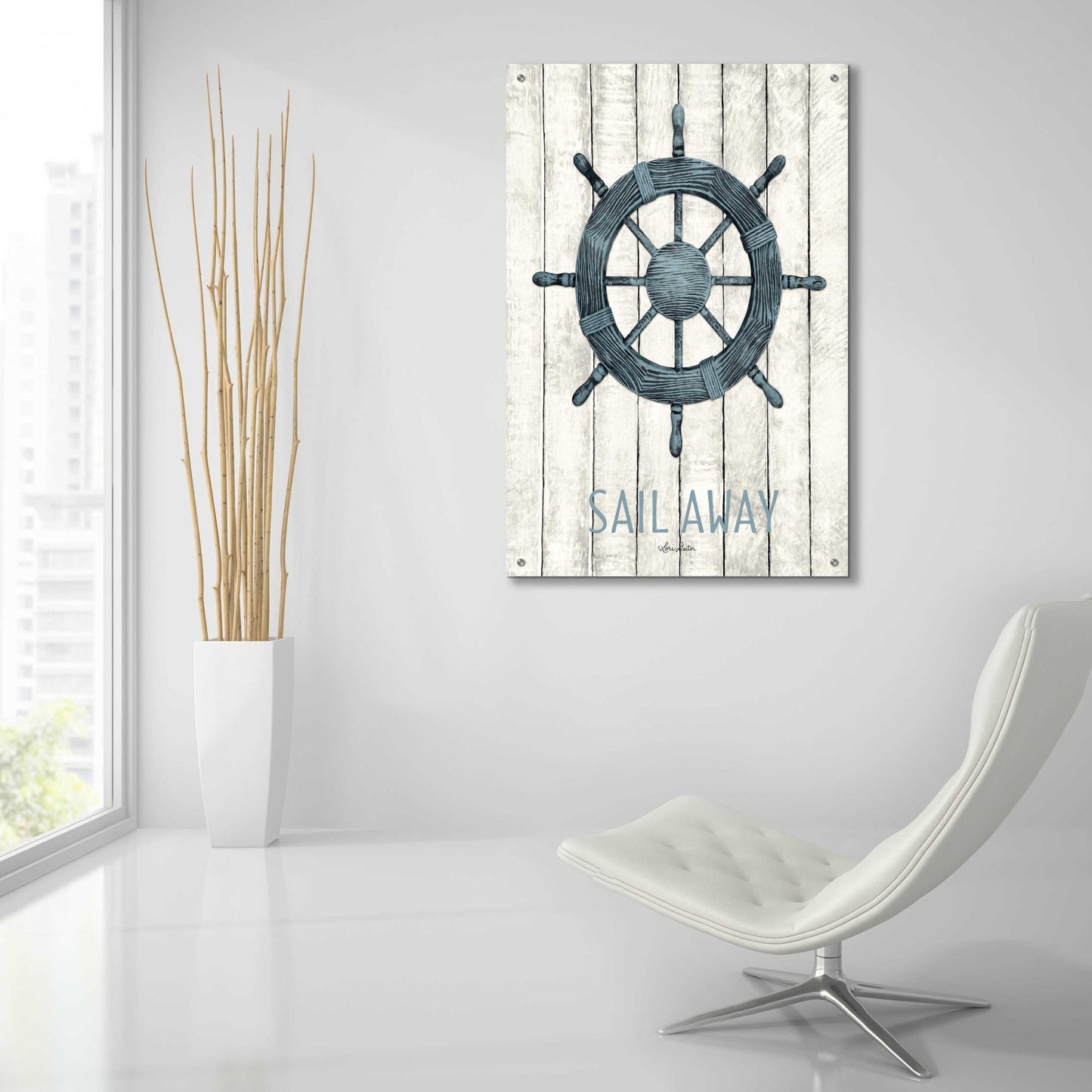 Epic Art 'Sail Away' by Lori Deiter Acrylic Glass Wall Art,24x36