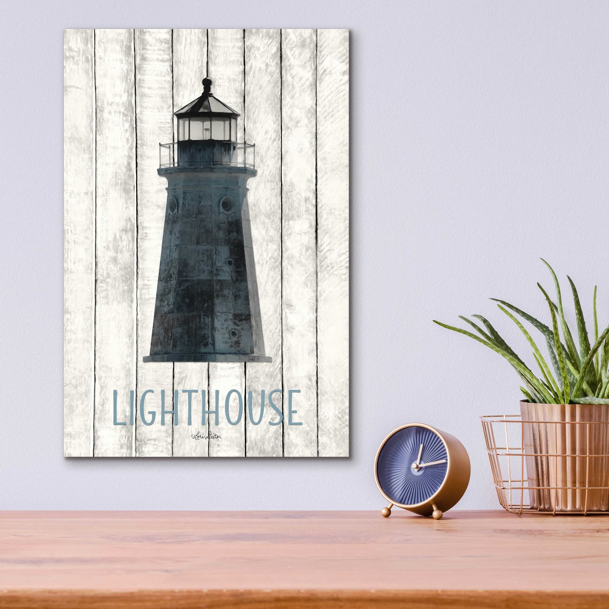 Epic Art 'Lighthouse' by Lori Deiter Acrylic Glass Wall Art,12x16