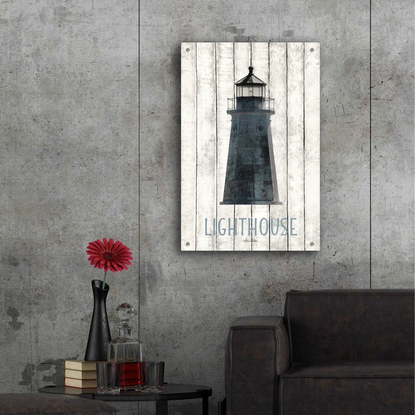 Epic Art 'Lighthouse' by Lori Deiter Acrylic Glass Wall Art,24x36