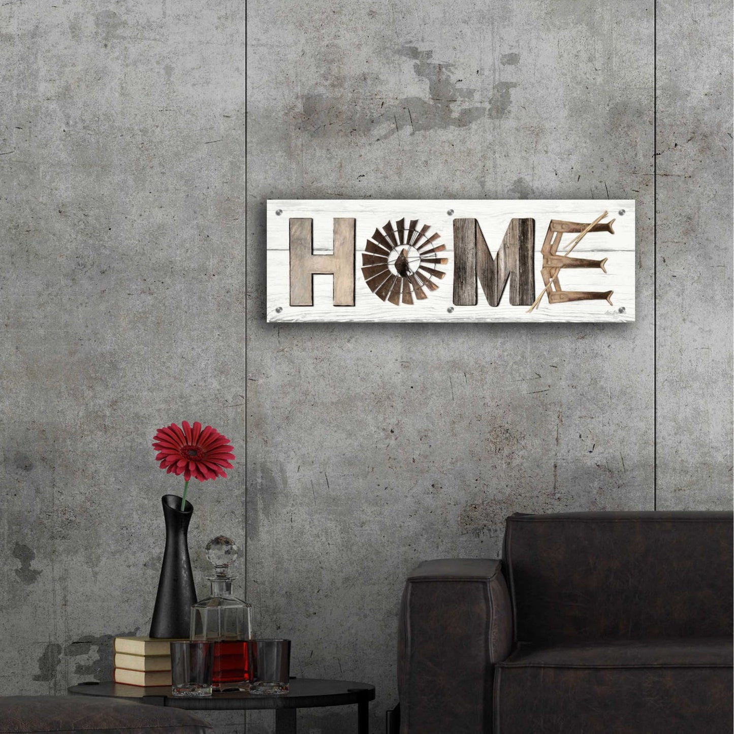 Epic Art 'Rustic Home II' by Lori Deiter Acrylic Glass Wall Art,36x12