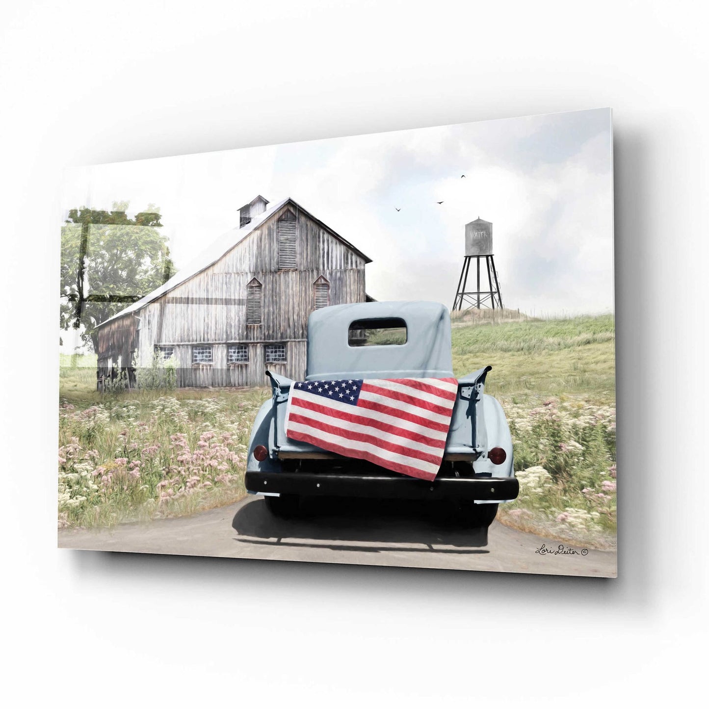 Epic Art 'American Tailgating' by Lori Deiter Acrylic Glass Wall Art,16x12