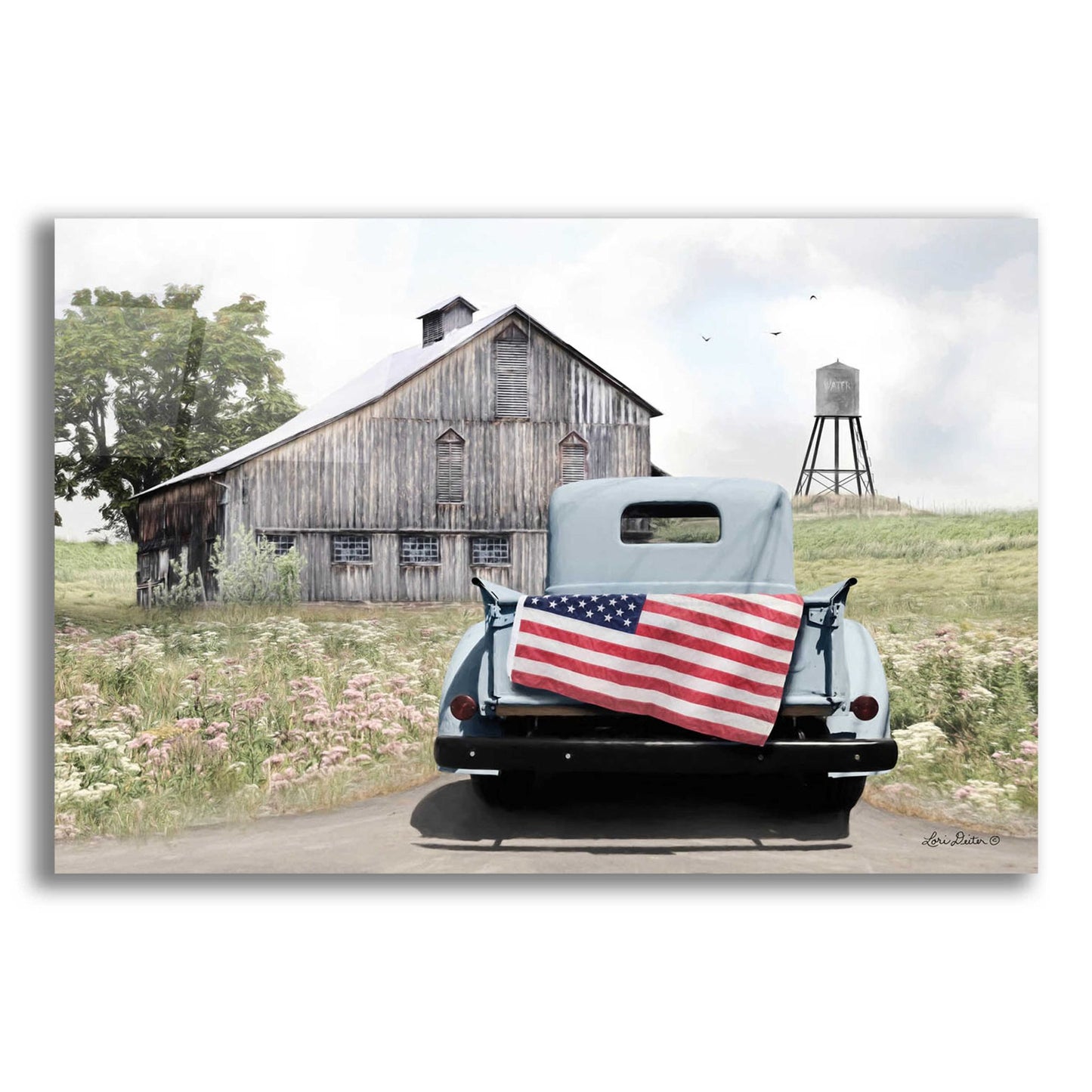 Epic Art 'American Tailgating' by Lori Deiter Acrylic Glass Wall Art,24x16