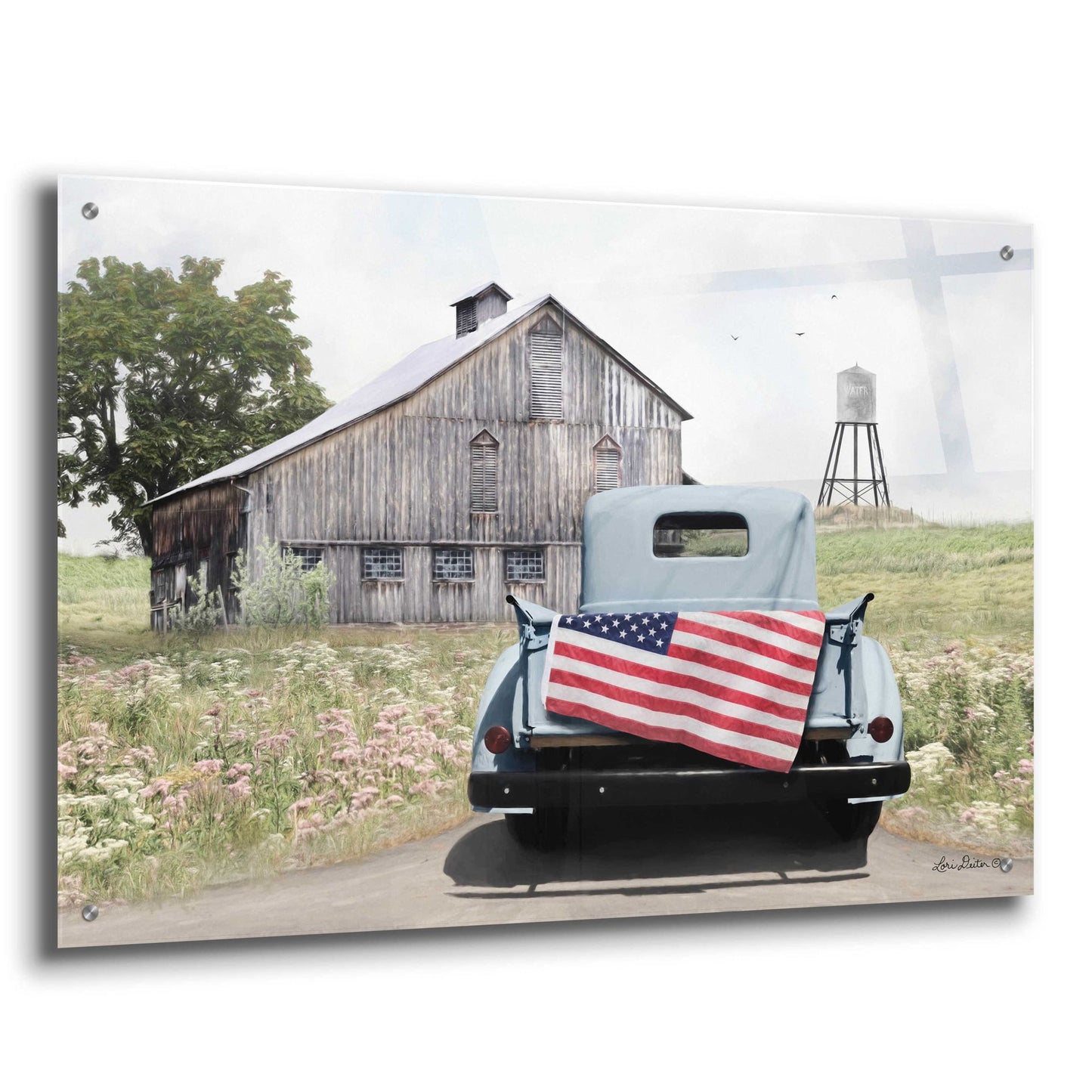 Epic Art 'American Tailgating' by Lori Deiter Acrylic Glass Wall Art,36x24