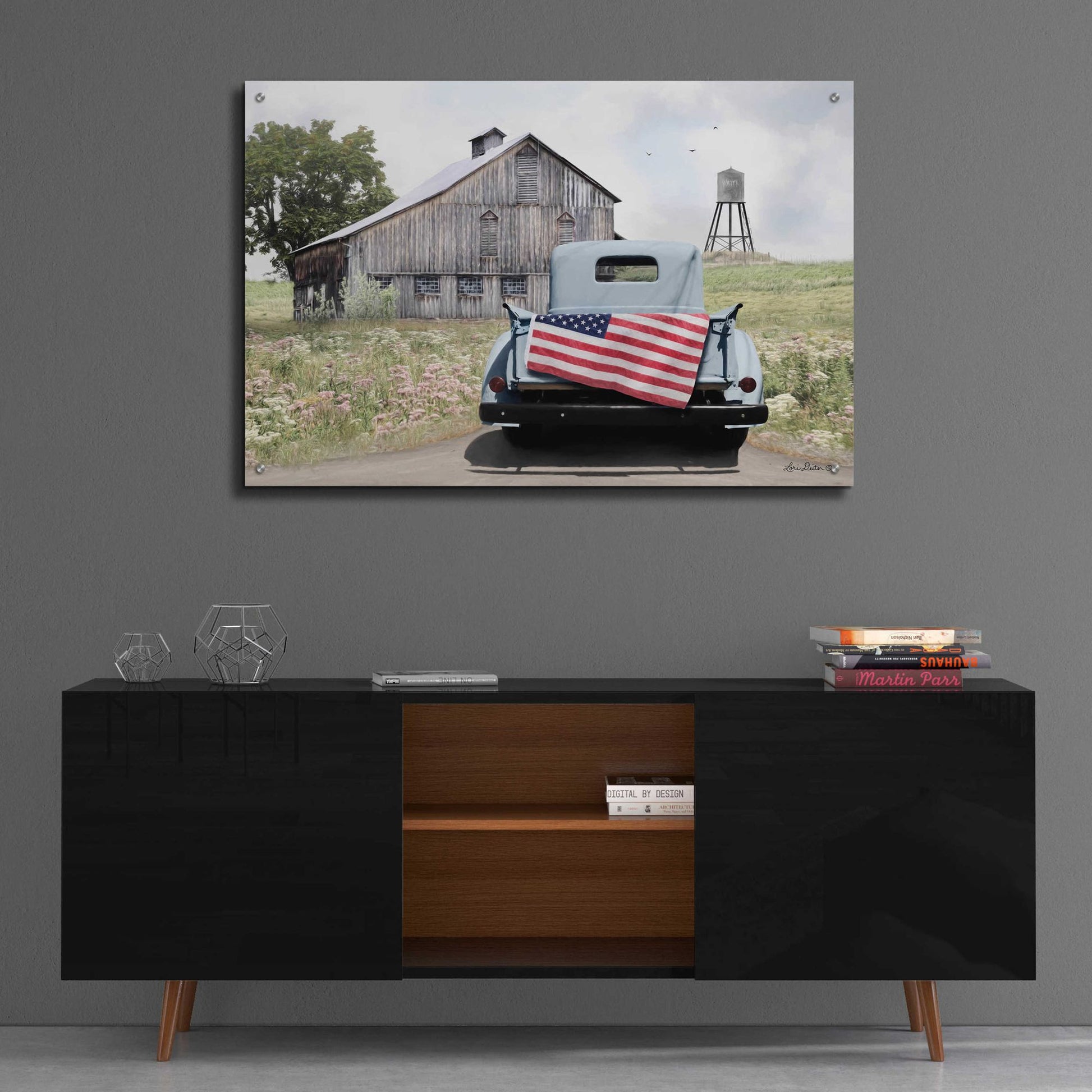 Epic Art 'American Tailgating' by Lori Deiter Acrylic Glass Wall Art,36x24