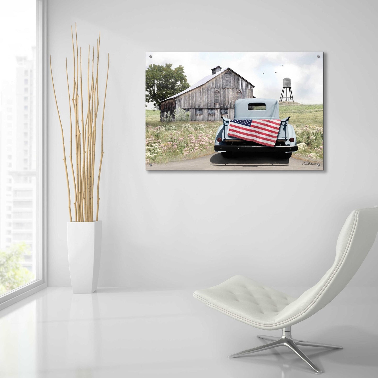 Epic Art 'American Tailgating' by Lori Deiter Acrylic Glass Wall Art,36x24