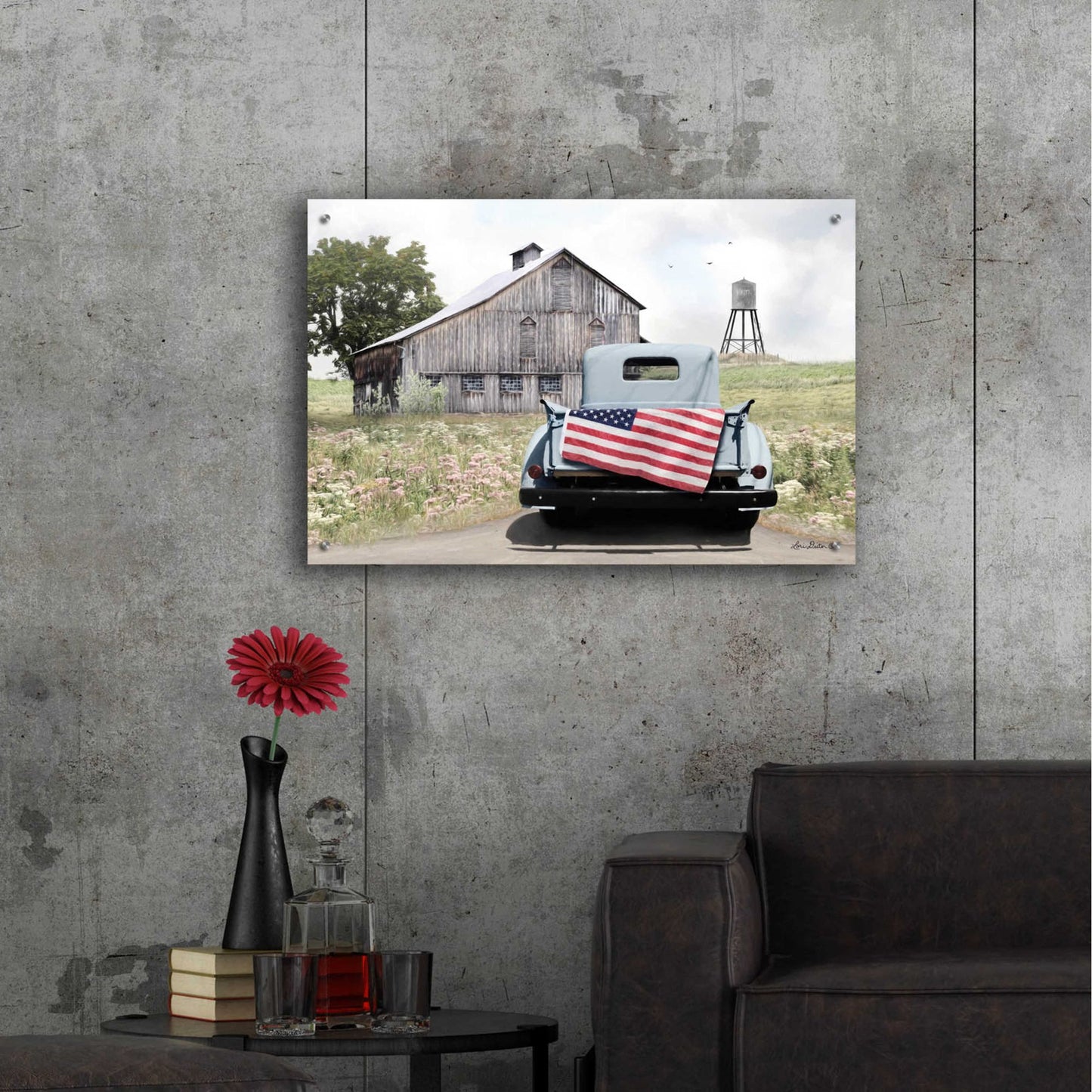 Epic Art 'American Tailgating' by Lori Deiter Acrylic Glass Wall Art,36x24