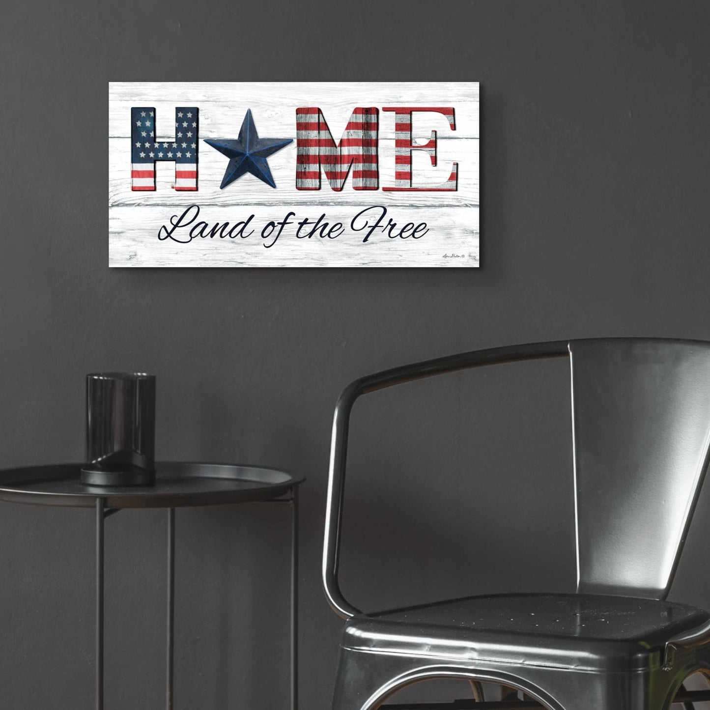 Epic Art 'Home - Land of the Free' by Lori Deiter Acrylic Glass Wall Art,24x12