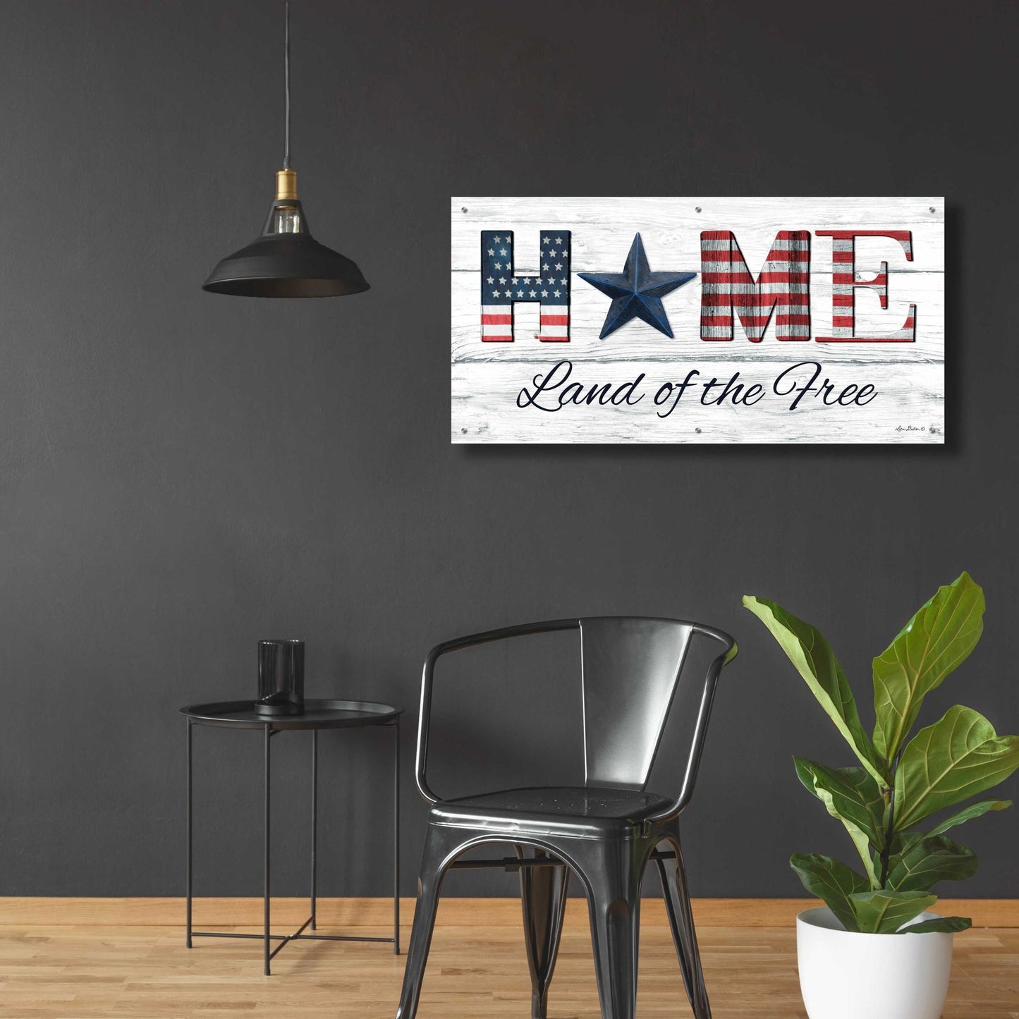 Epic Art 'Home - Land of the Free' by Lori Deiter Acrylic Glass Wall Art,48x24