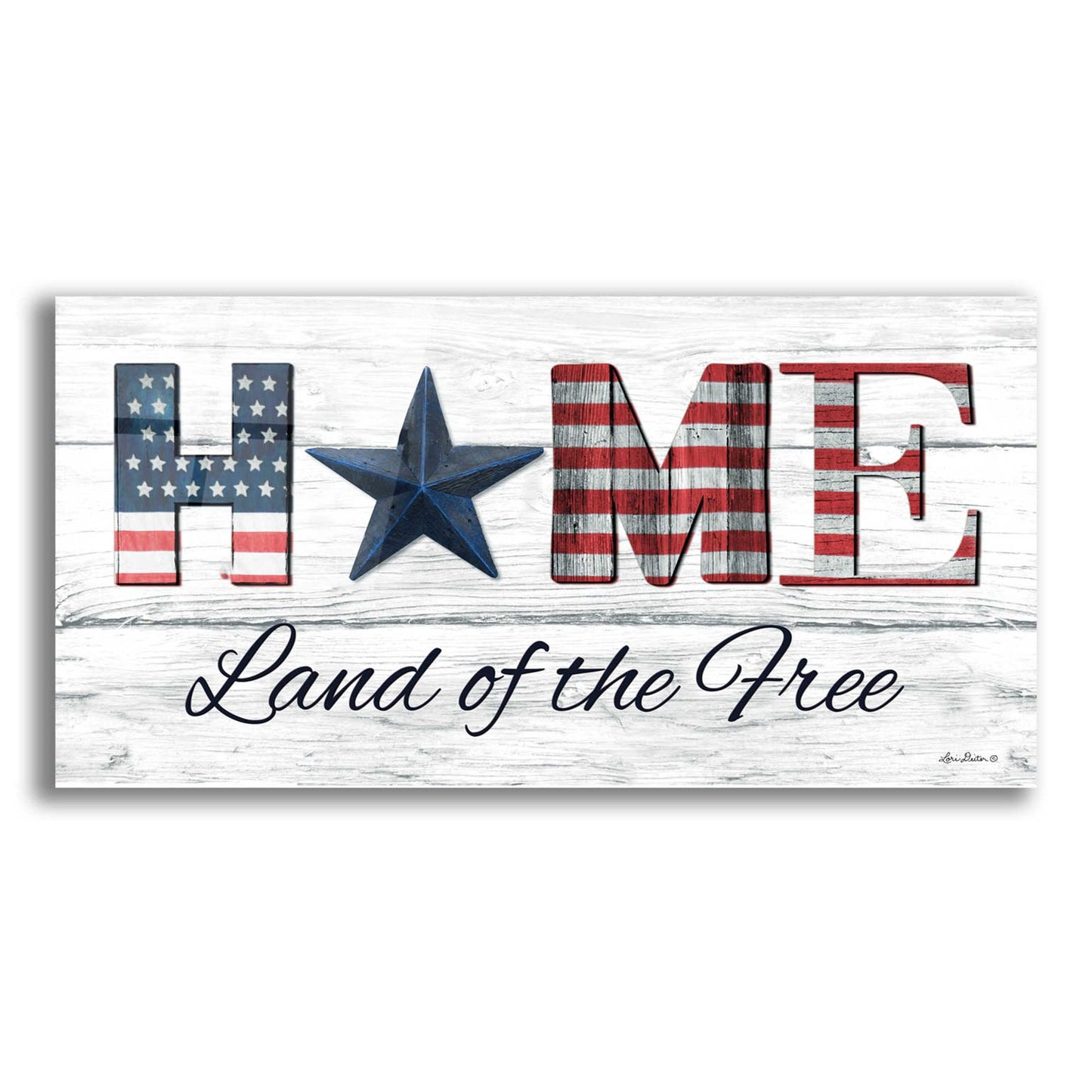 Epic Art 'Home - Land of the Free' by Lori Deiter Acrylic Glass Wall Art,2:1