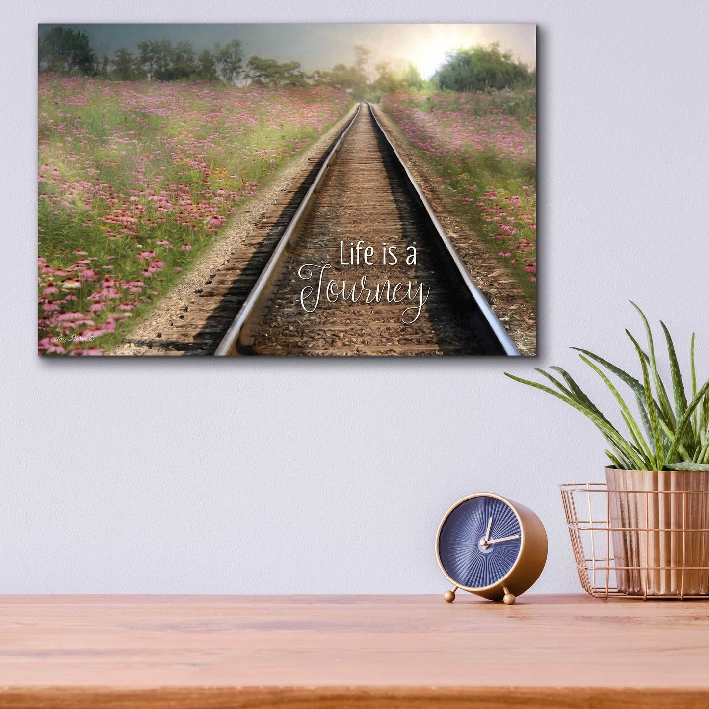 Epic Art 'Life is a Journey' by Lori Deiter Acrylic Glass Wall Art,16x12