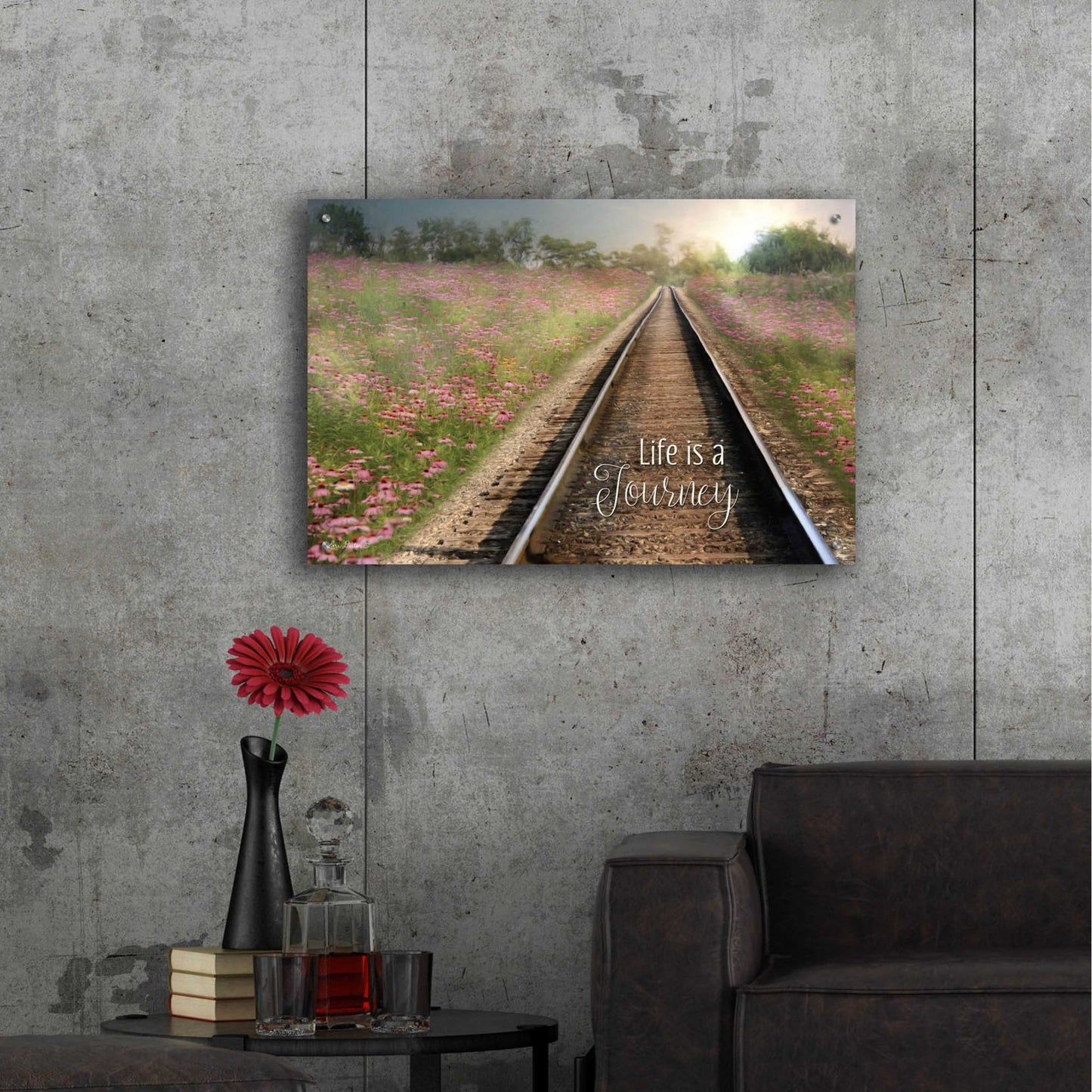 Epic Art 'Life is a Journey' by Lori Deiter Acrylic Glass Wall Art,36x24