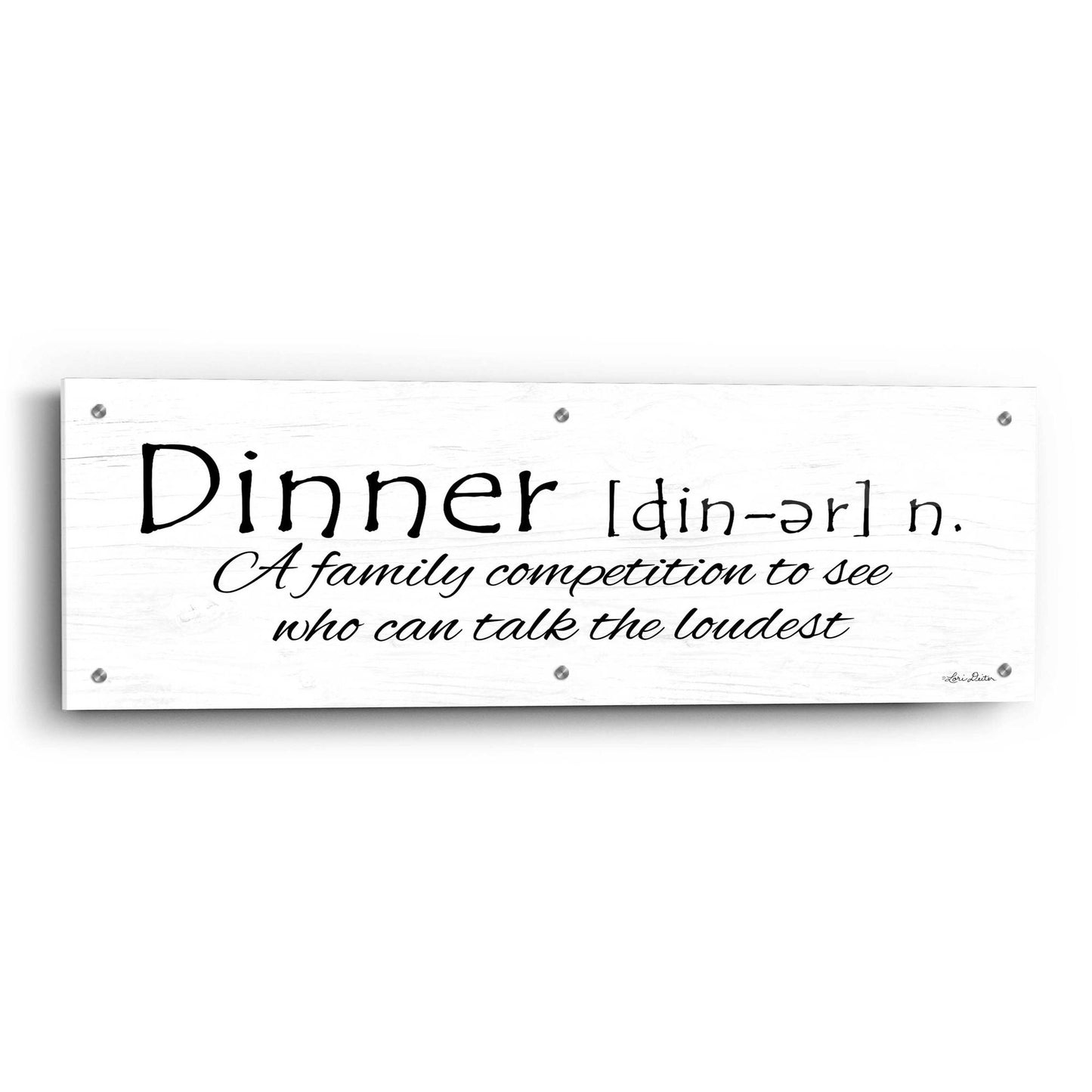 Epic Art 'Dinner Competition' by Lori Deiter Acrylic Glass Wall Art,36x12