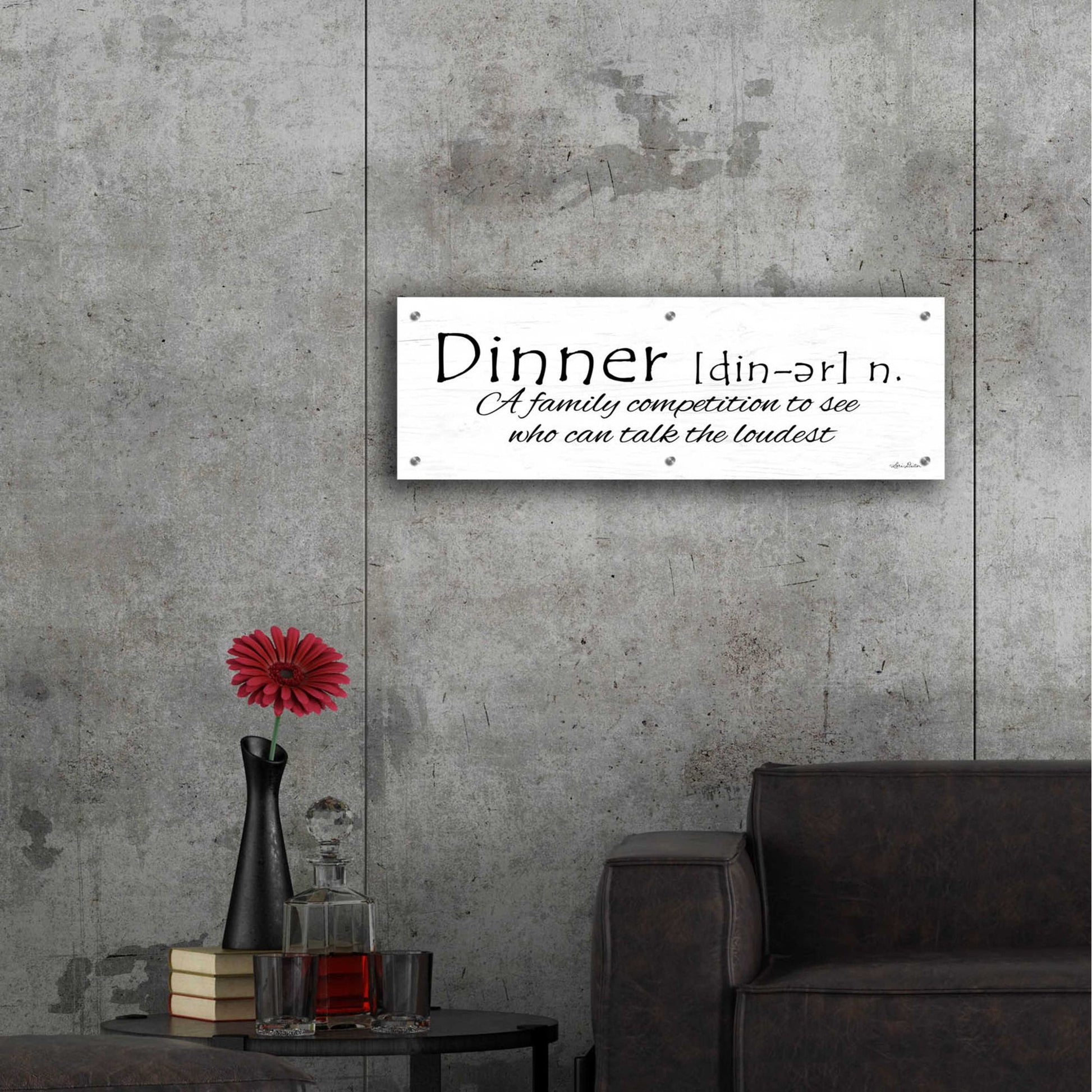 Epic Art 'Dinner Competition' by Lori Deiter Acrylic Glass Wall Art,36x12