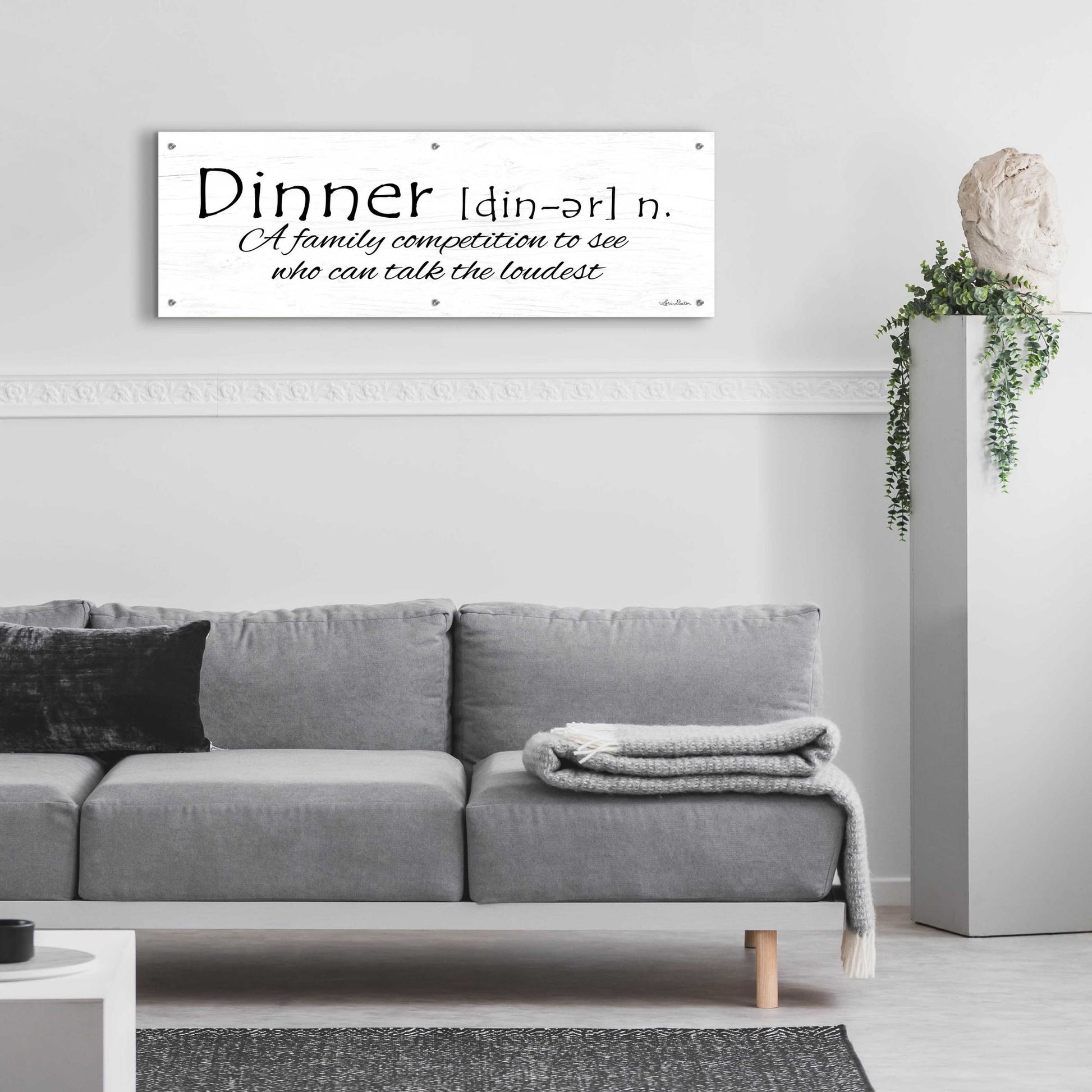 Epic Art 'Dinner Competition' by Lori Deiter Acrylic Glass Wall Art,48x16