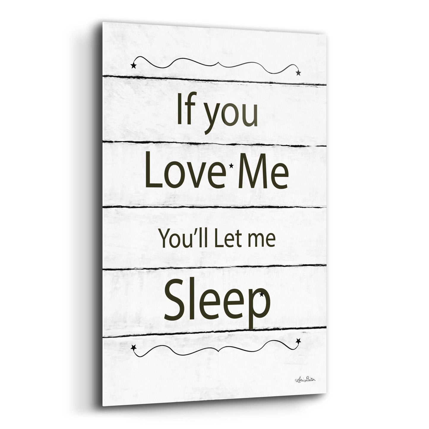 Epic Art 'Let Me Sleep' by Lori Deiter Acrylic Glass Wall Art,12x16