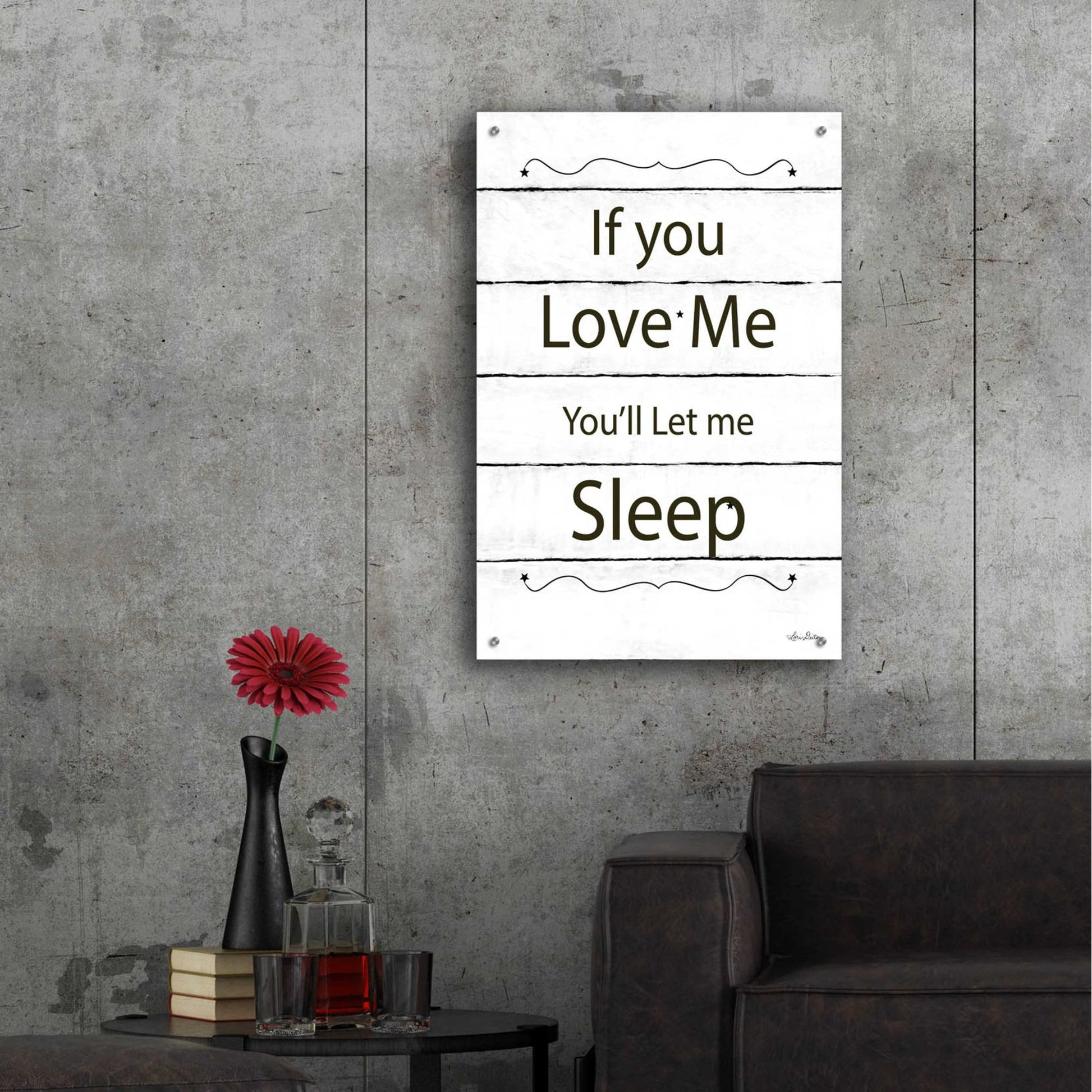 Epic Art 'Let Me Sleep' by Lori Deiter Acrylic Glass Wall Art,24x36