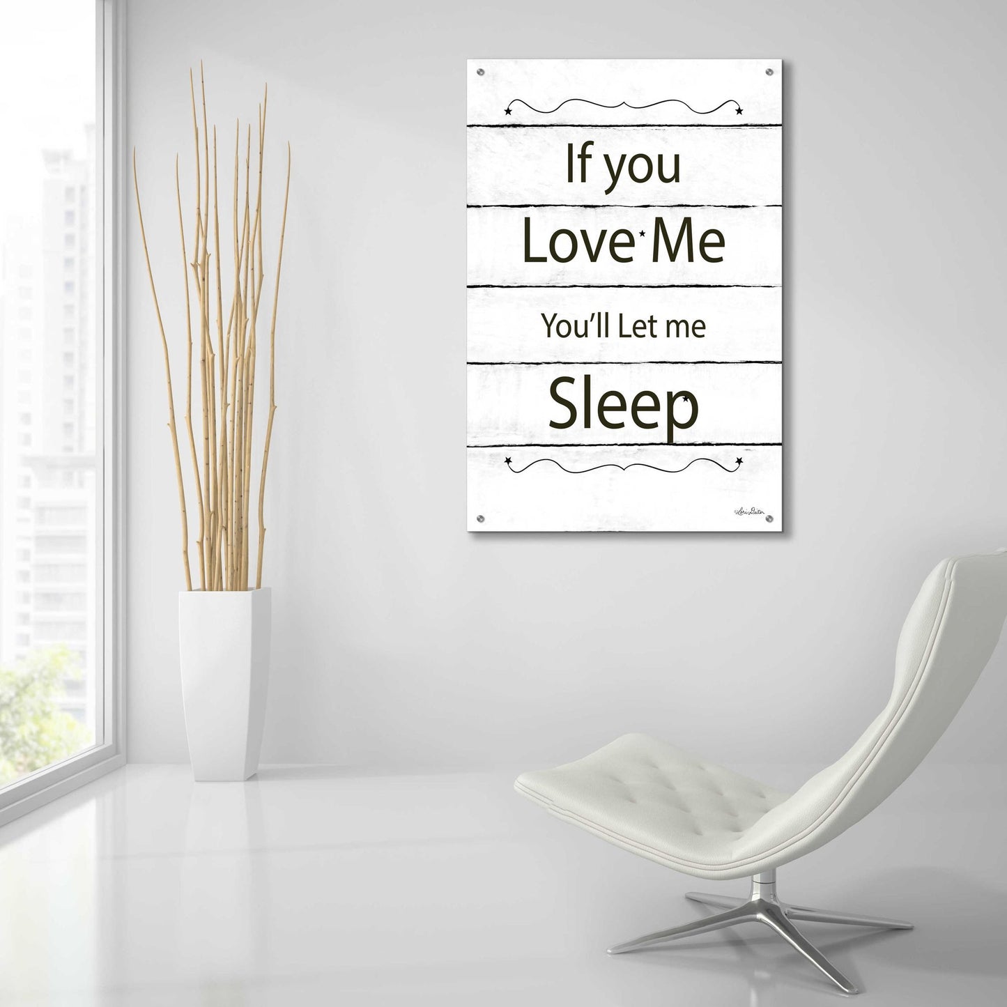 Epic Art 'Let Me Sleep' by Lori Deiter Acrylic Glass Wall Art,24x36