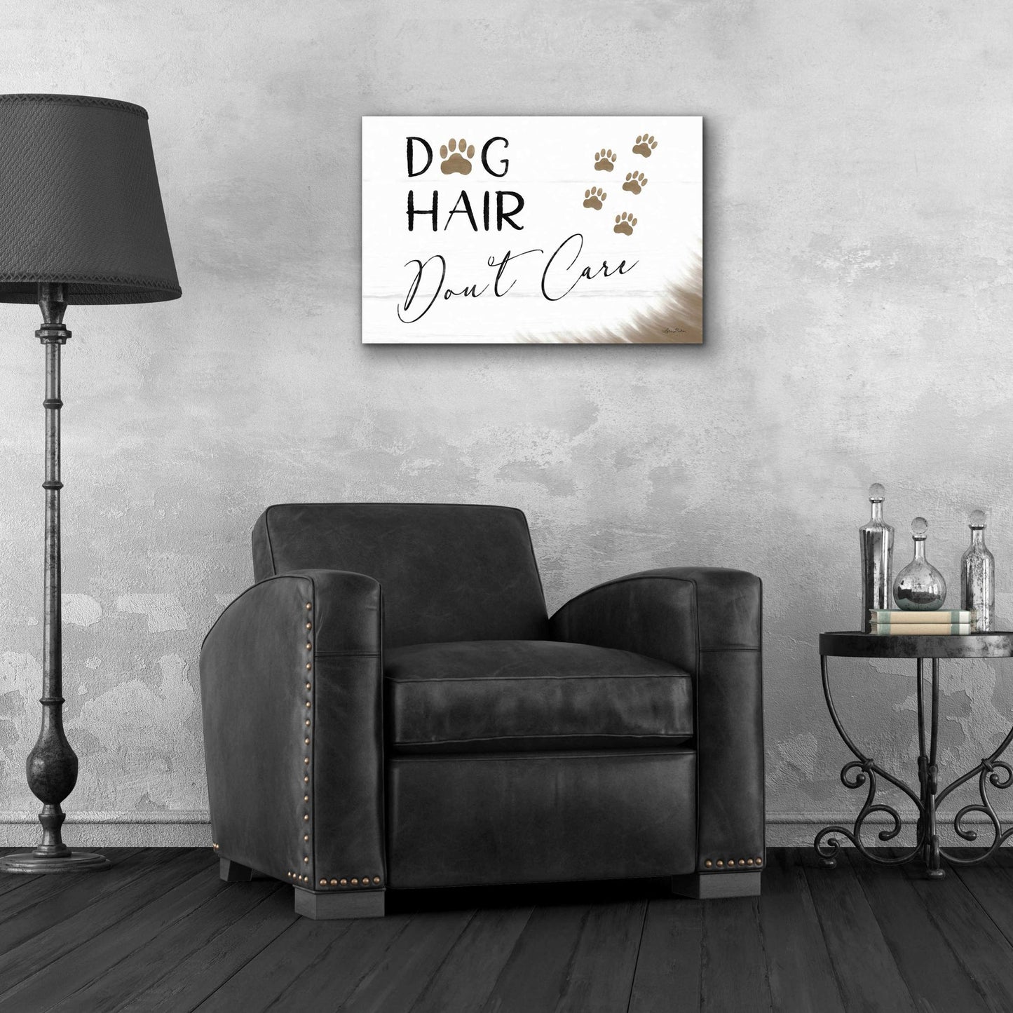 Epic Art 'Dog Hair, Don't Care' by Lori Deiter Acrylic Glass Wall Art,24x16