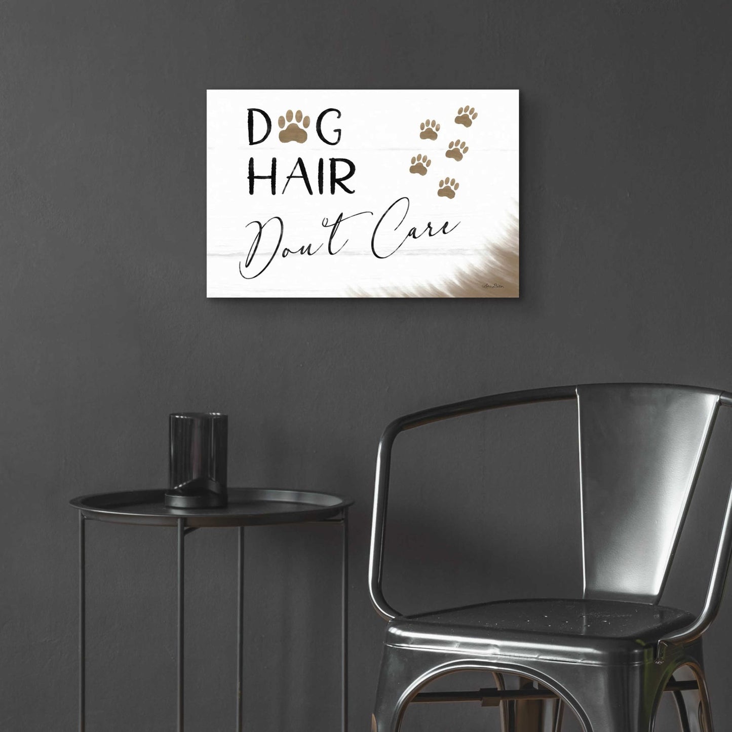 Epic Art 'Dog Hair, Don't Care' by Lori Deiter Acrylic Glass Wall Art,24x16