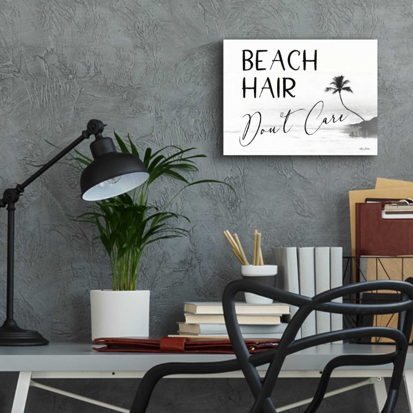 Epic Art 'Beach Hair, Don't Care' by Lori Deiter Acrylic Glass Wall Art,16x12