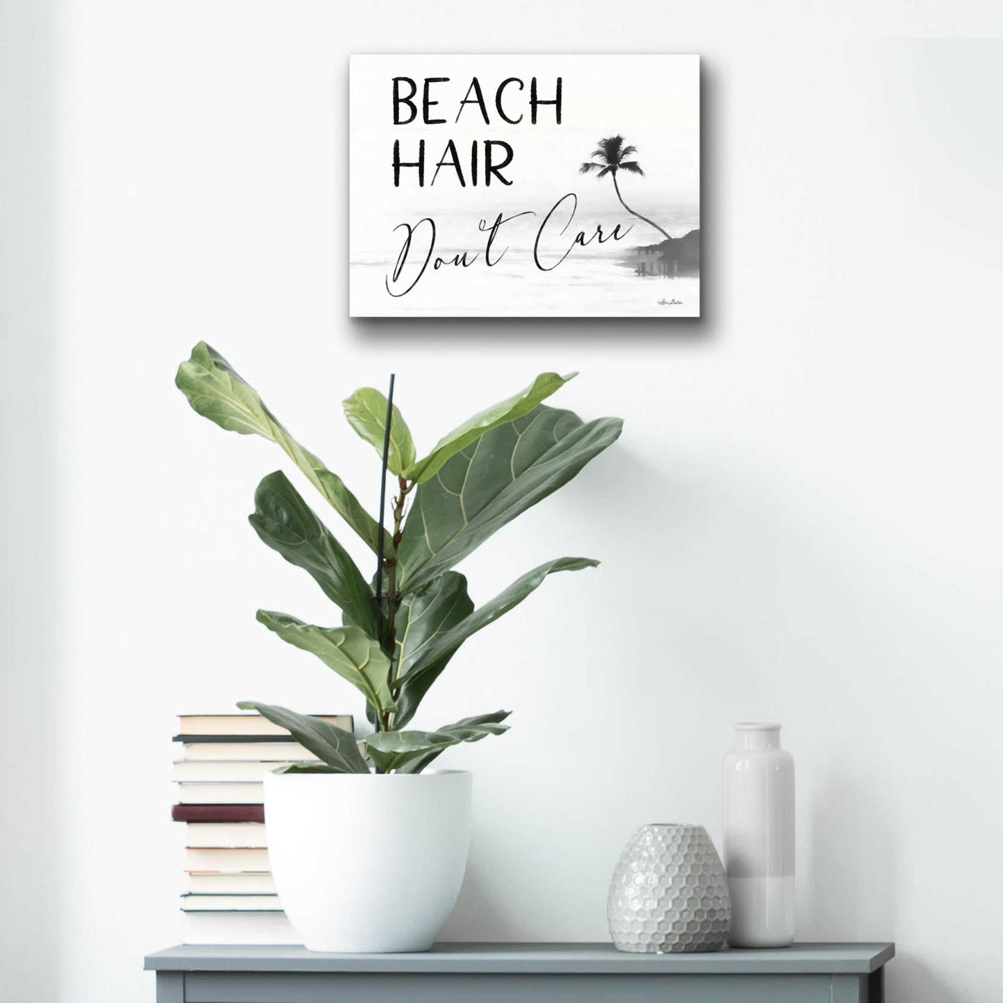 Epic Art 'Beach Hair, Don't Care' by Lori Deiter Acrylic Glass Wall Art,16x12