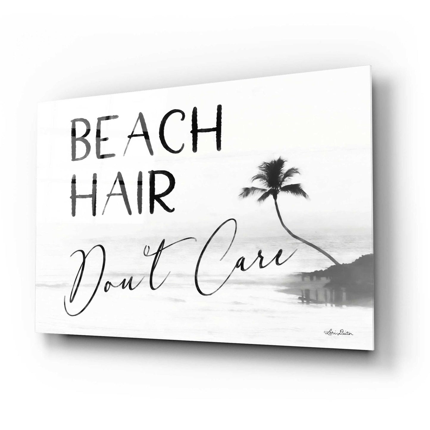 Epic Art 'Beach Hair, Don't Care' by Lori Deiter Acrylic Glass Wall Art,24x16