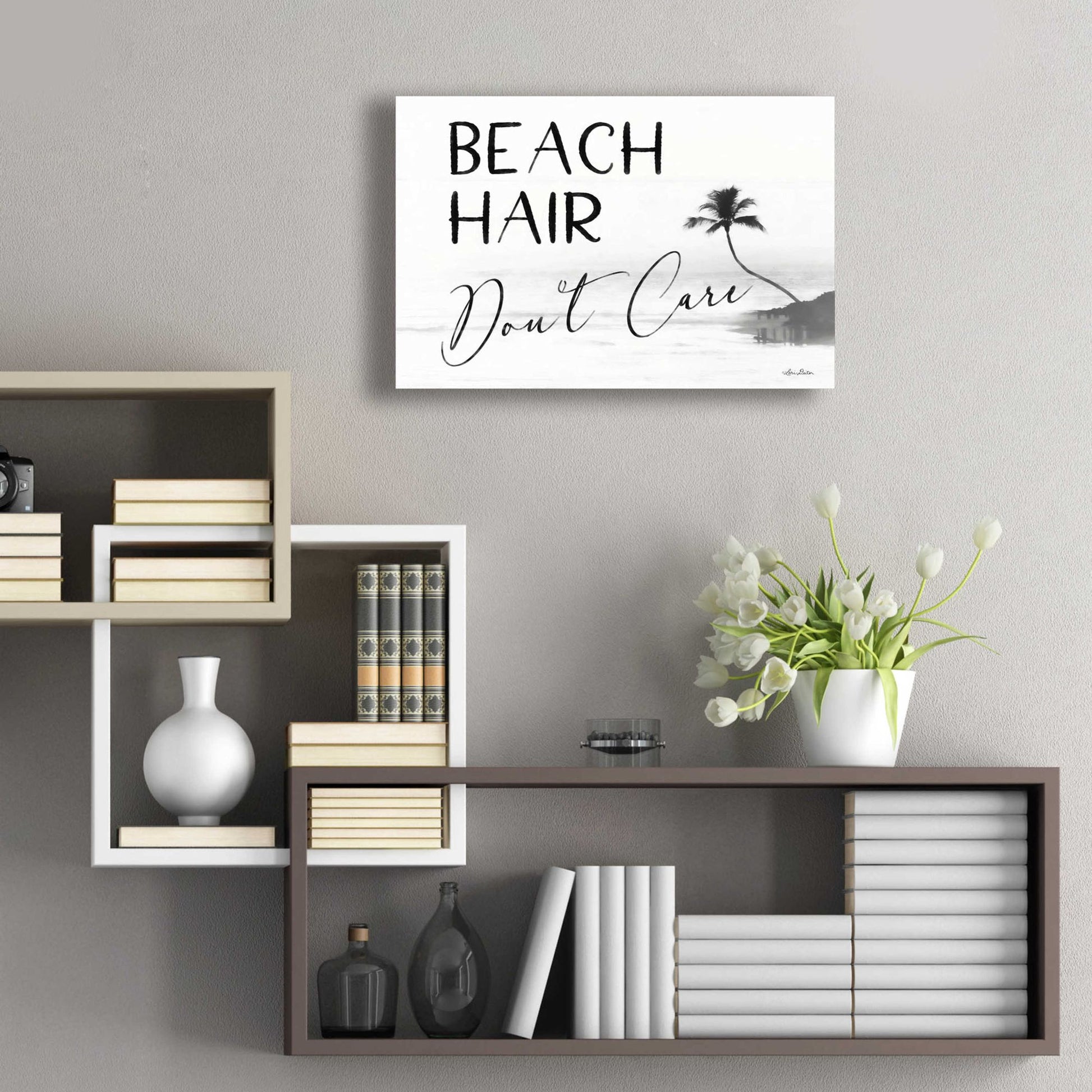 Epic Art 'Beach Hair, Don't Care' by Lori Deiter Acrylic Glass Wall Art,24x16