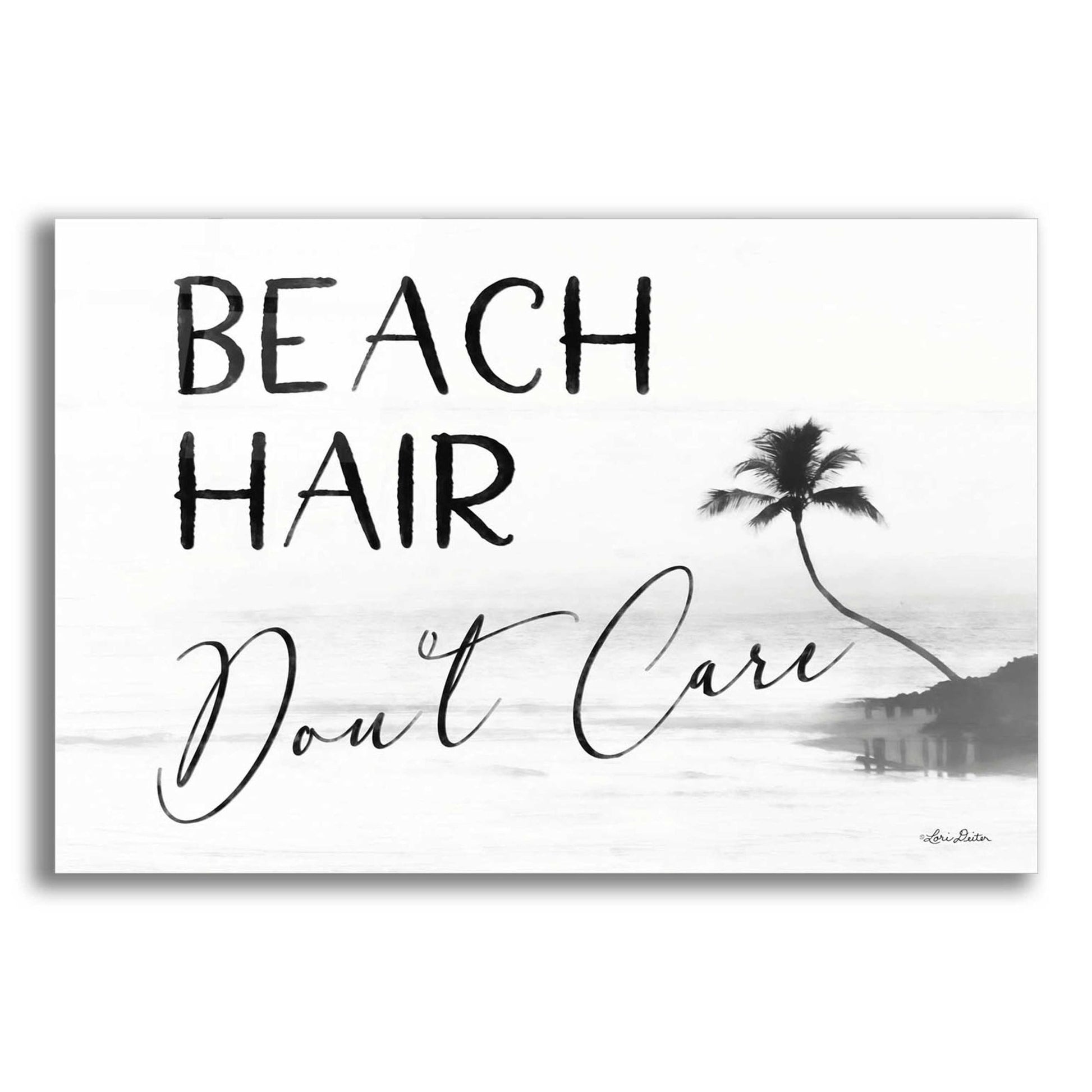 Epic Art 'Beach Hair, Don't Care' by Lori Deiter Acrylic Glass Wall Art,24x16