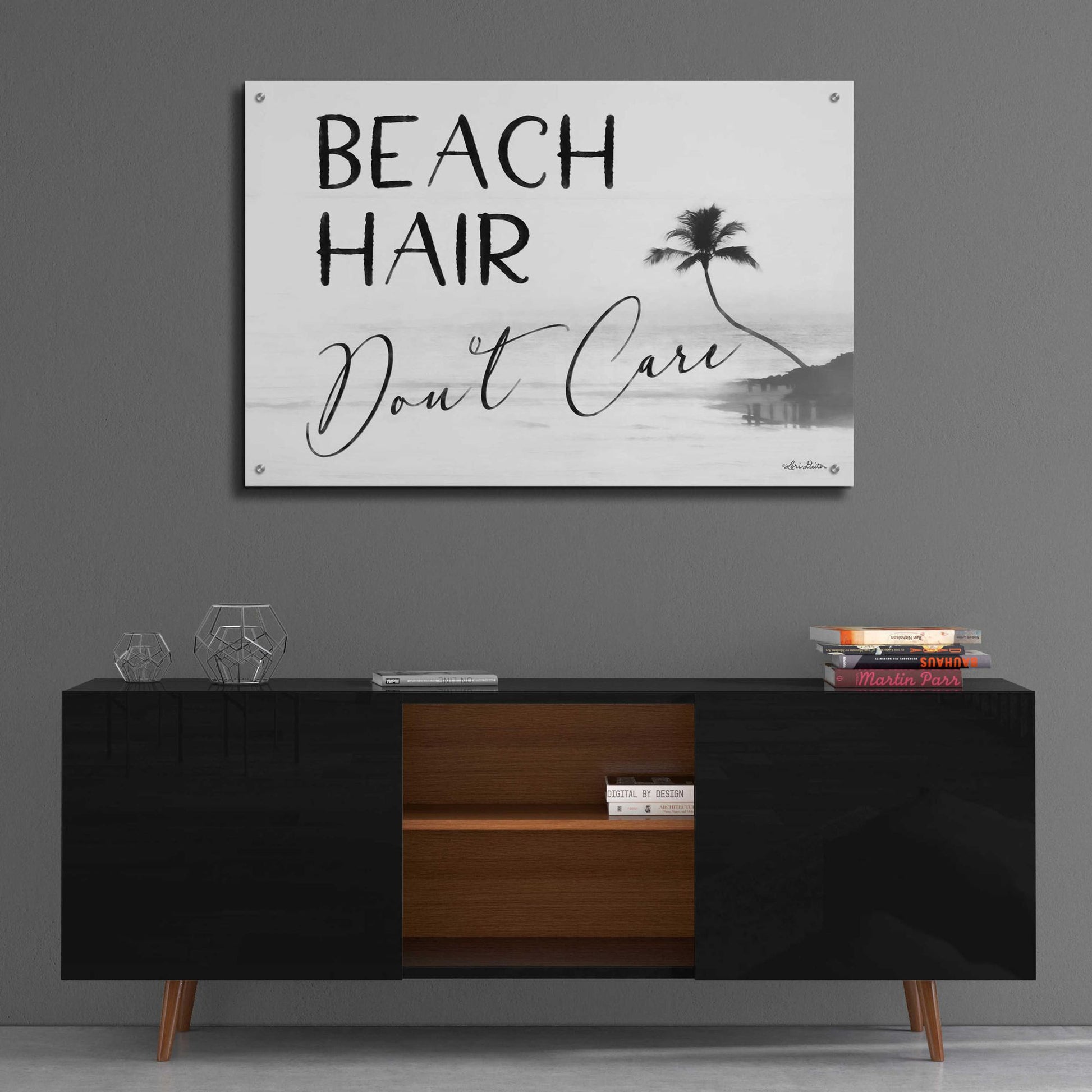 Epic Art 'Beach Hair, Don't Care' by Lori Deiter Acrylic Glass Wall Art,36x24